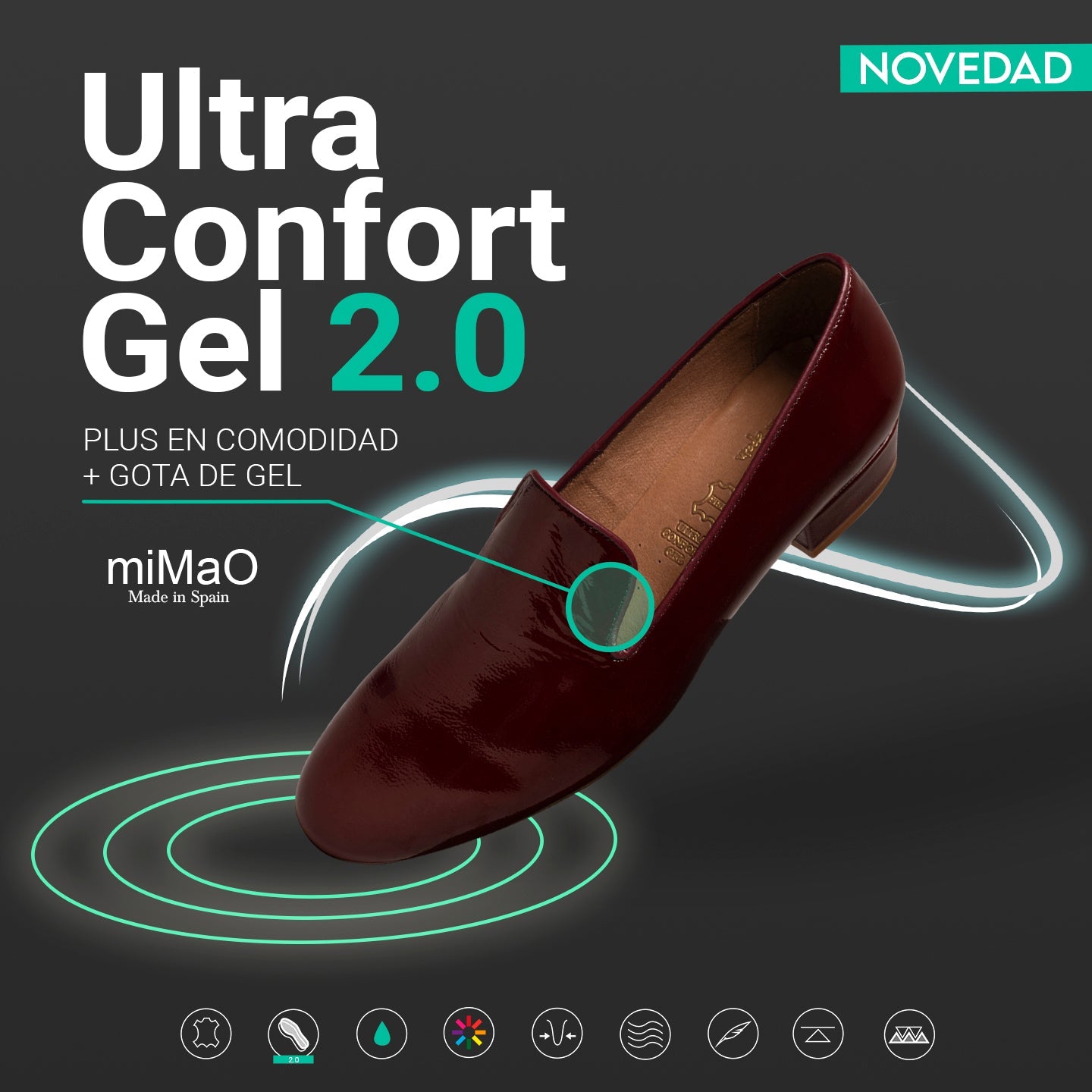 OPERA Loafer de mujer Burdeos de charol