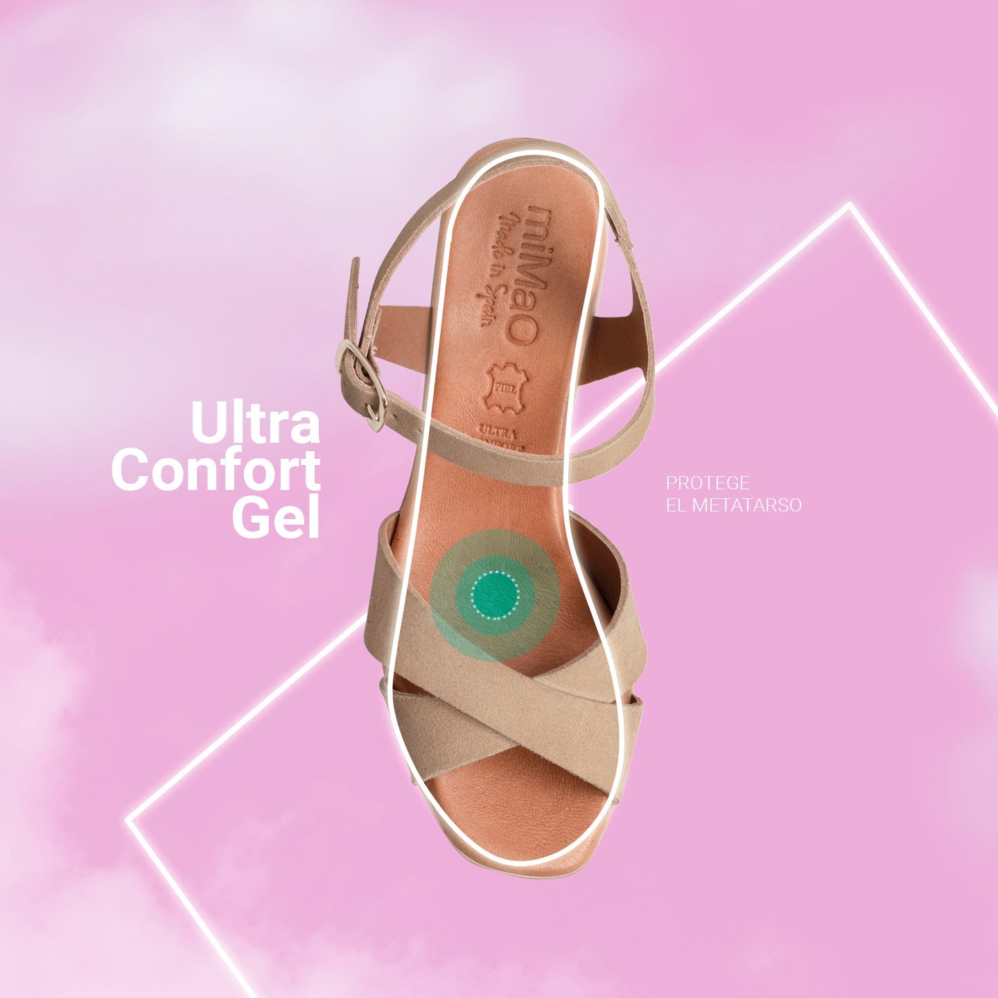MYKONOS - Sandalias con plataforma y tacón NUDE
