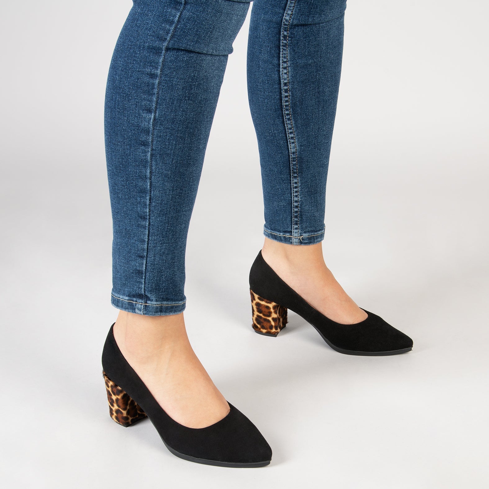 URBAN S WILD - Zapatos negros de tacón Animal Print LEOPARDO