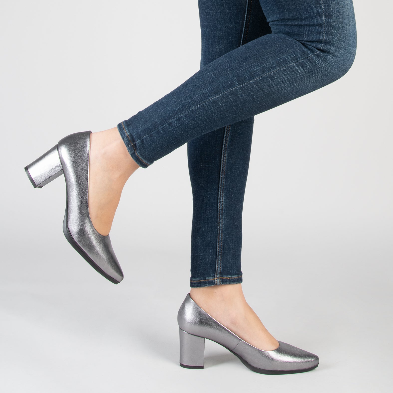 URBAN S SPLASH - Zapatos de piel metalizada PLATEADO