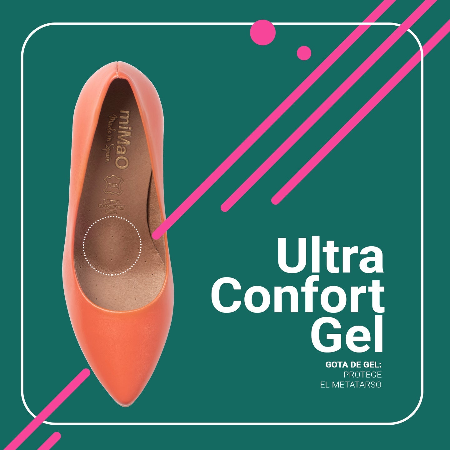 URBAN S SALON – Zapatos de tacón medio de napa NEGRO