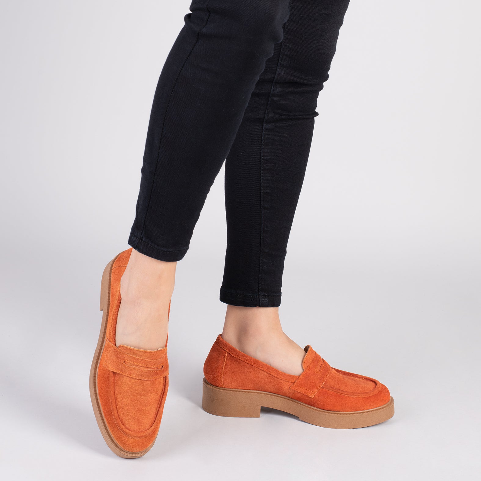 CASUAL - Mocasines básicos con antifaz NARANJA