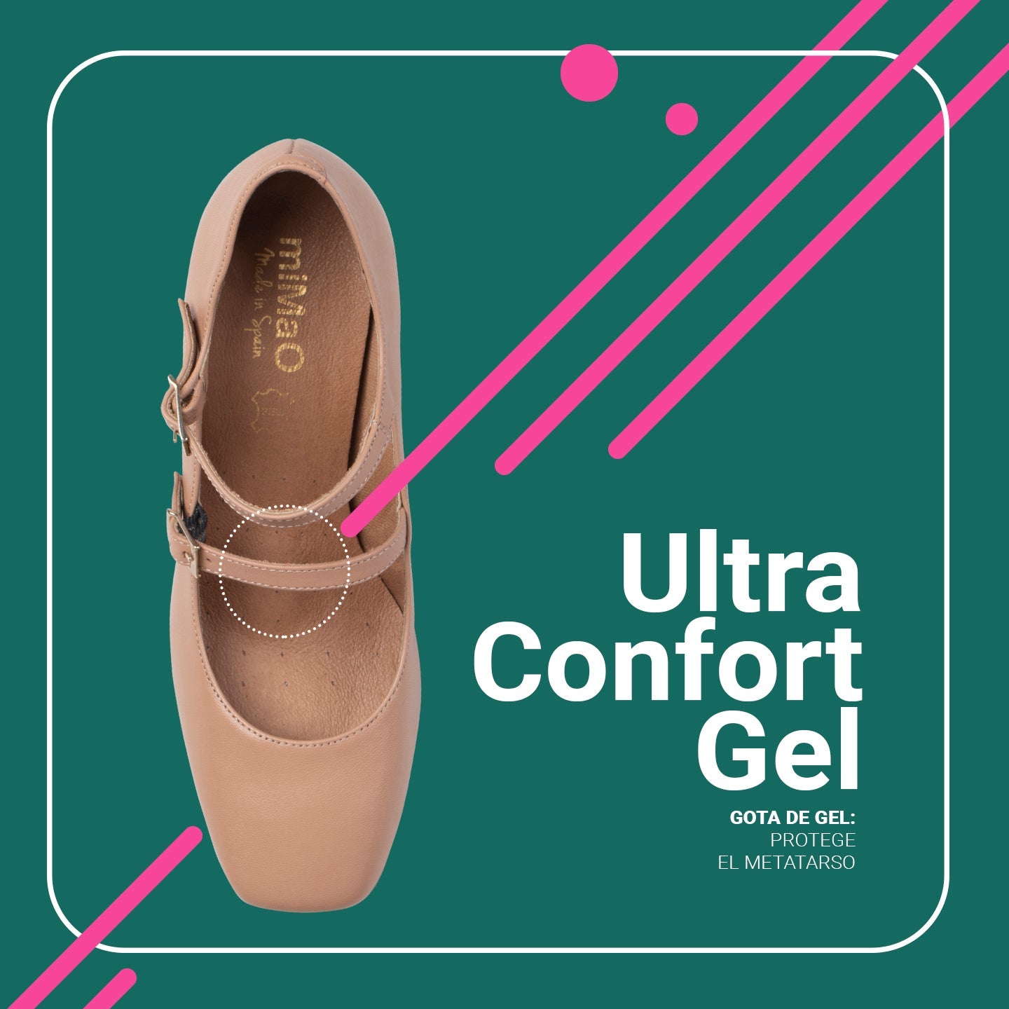 FEBRIS – Zapatos de napa con tiras NUDE