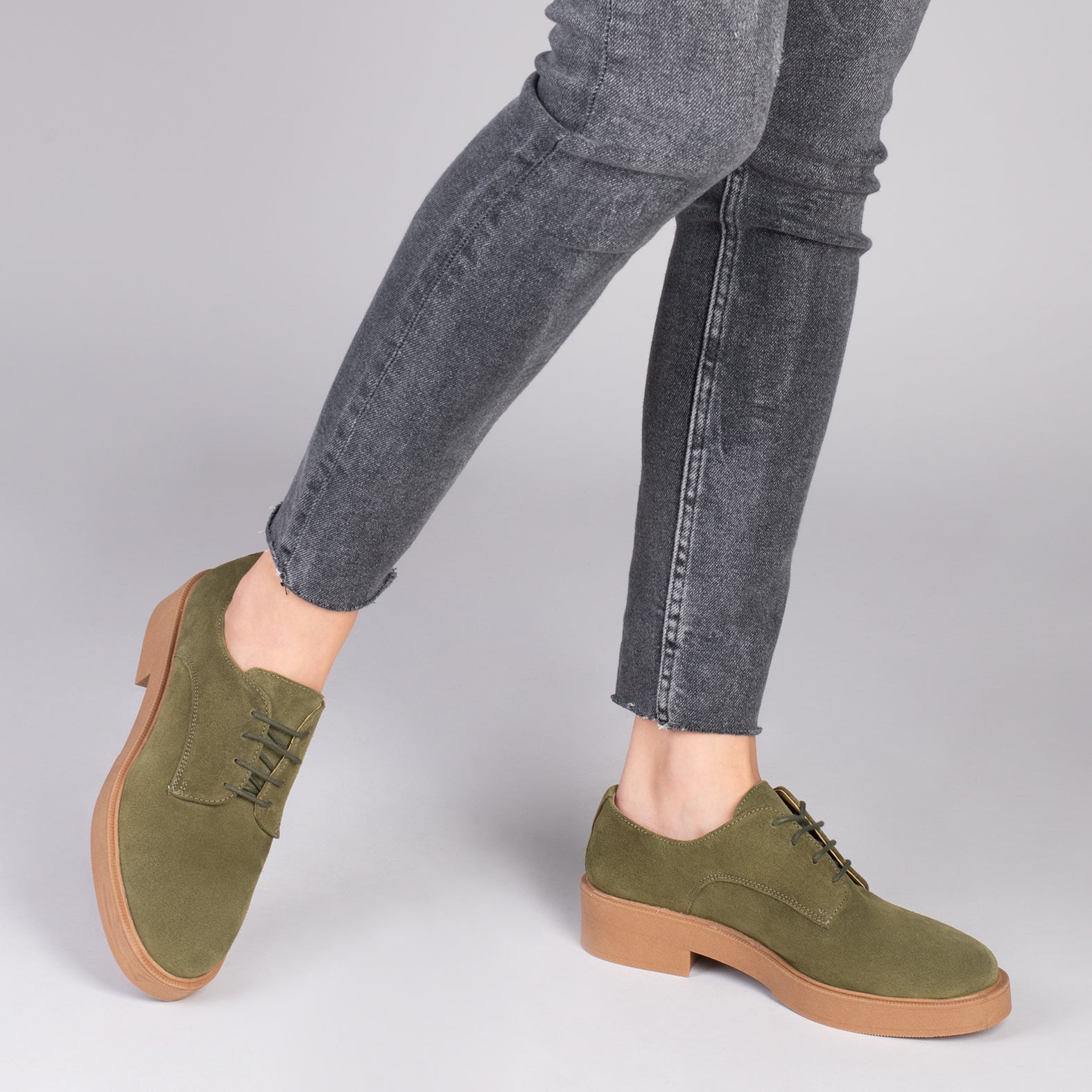 BLUCHER – Zapatos de cordones para mujer VERDE