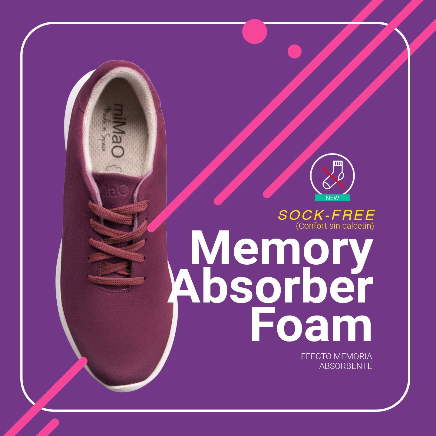 WALK – Zapatillas cómodas de mujer FUCSIA
