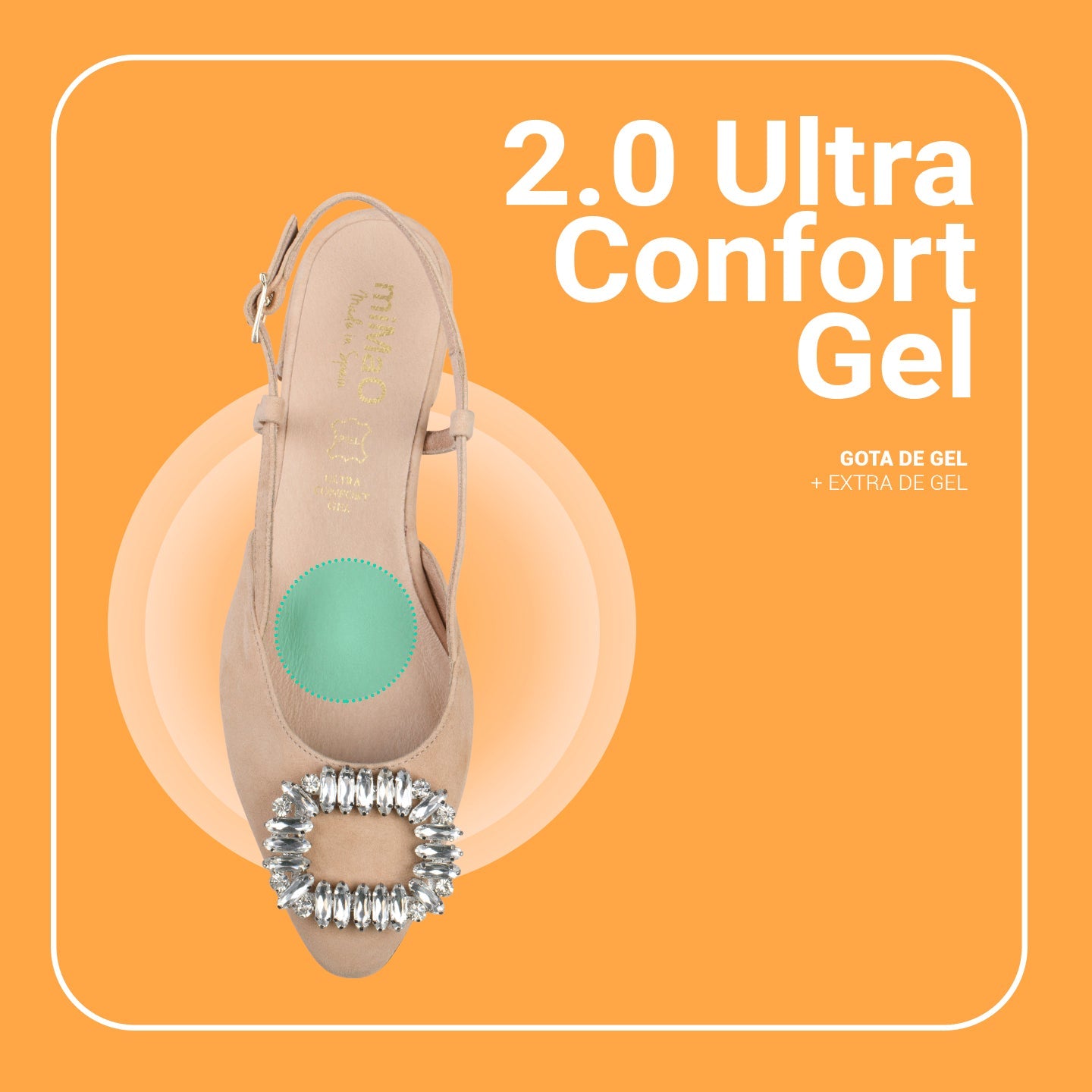 BRUNCH CRISTAL - Zapatos planos destalonados con adorno de cristal TAUPE