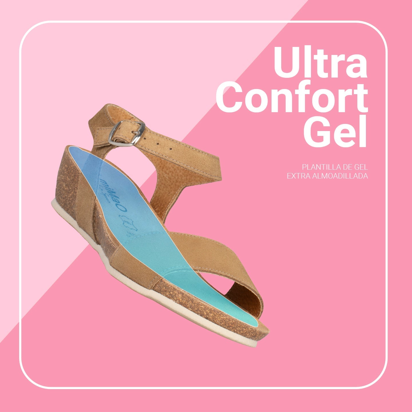 OAK – Sandalias Bio de serraje con cuña AMARILLO