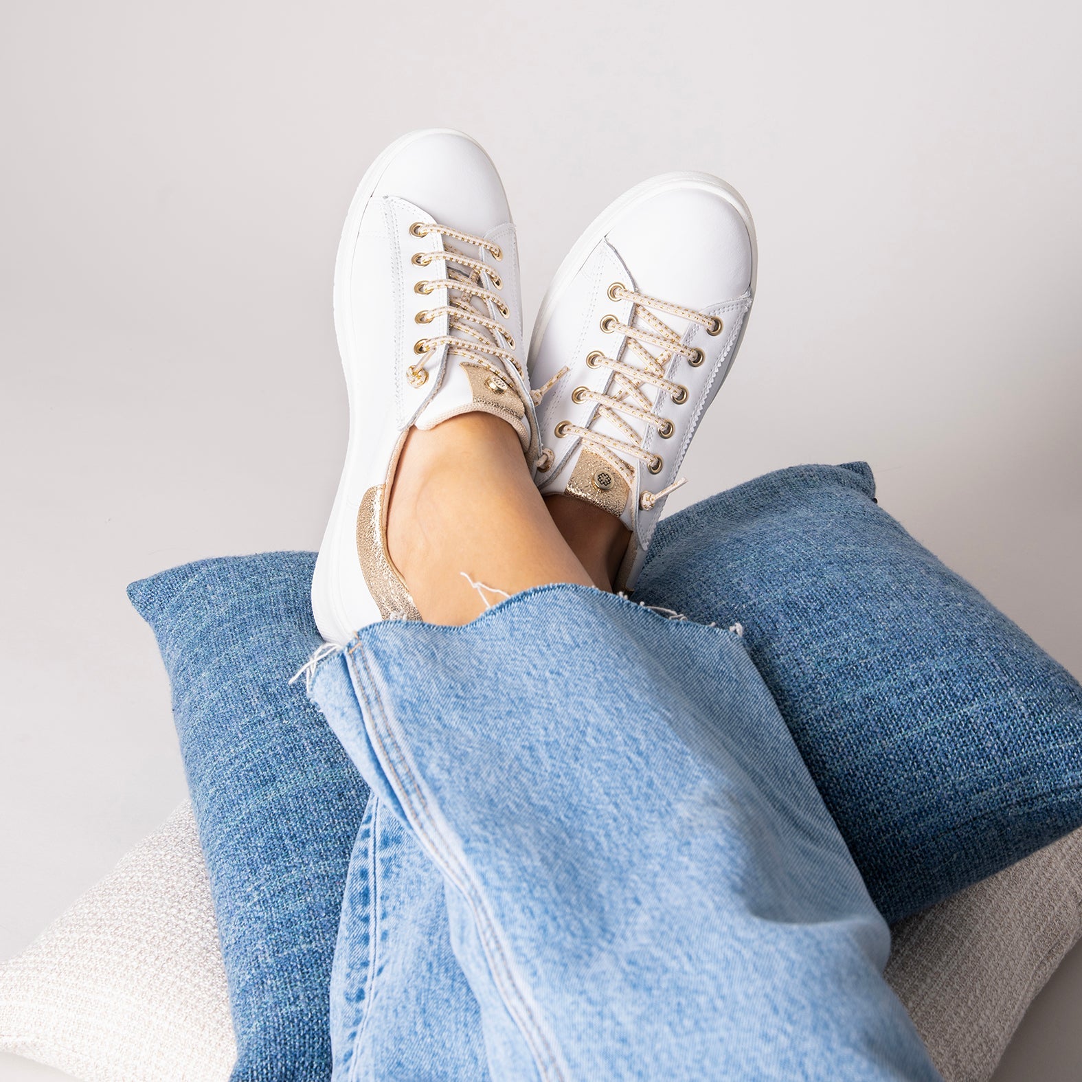 NANTES - Zapatillas Elegantes BLANCO ORO