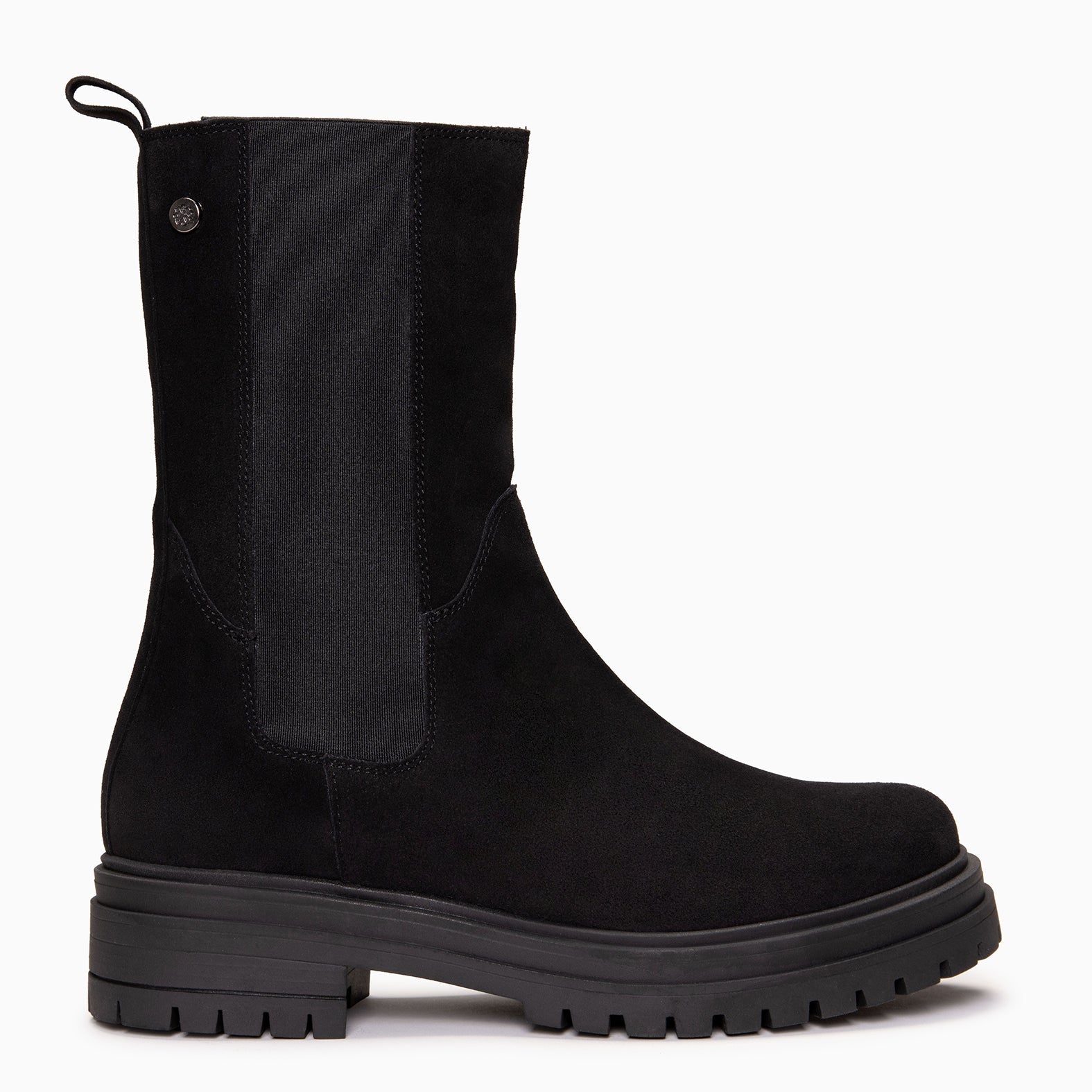 MARTE - Botines Chelsea con suela track NEGRO