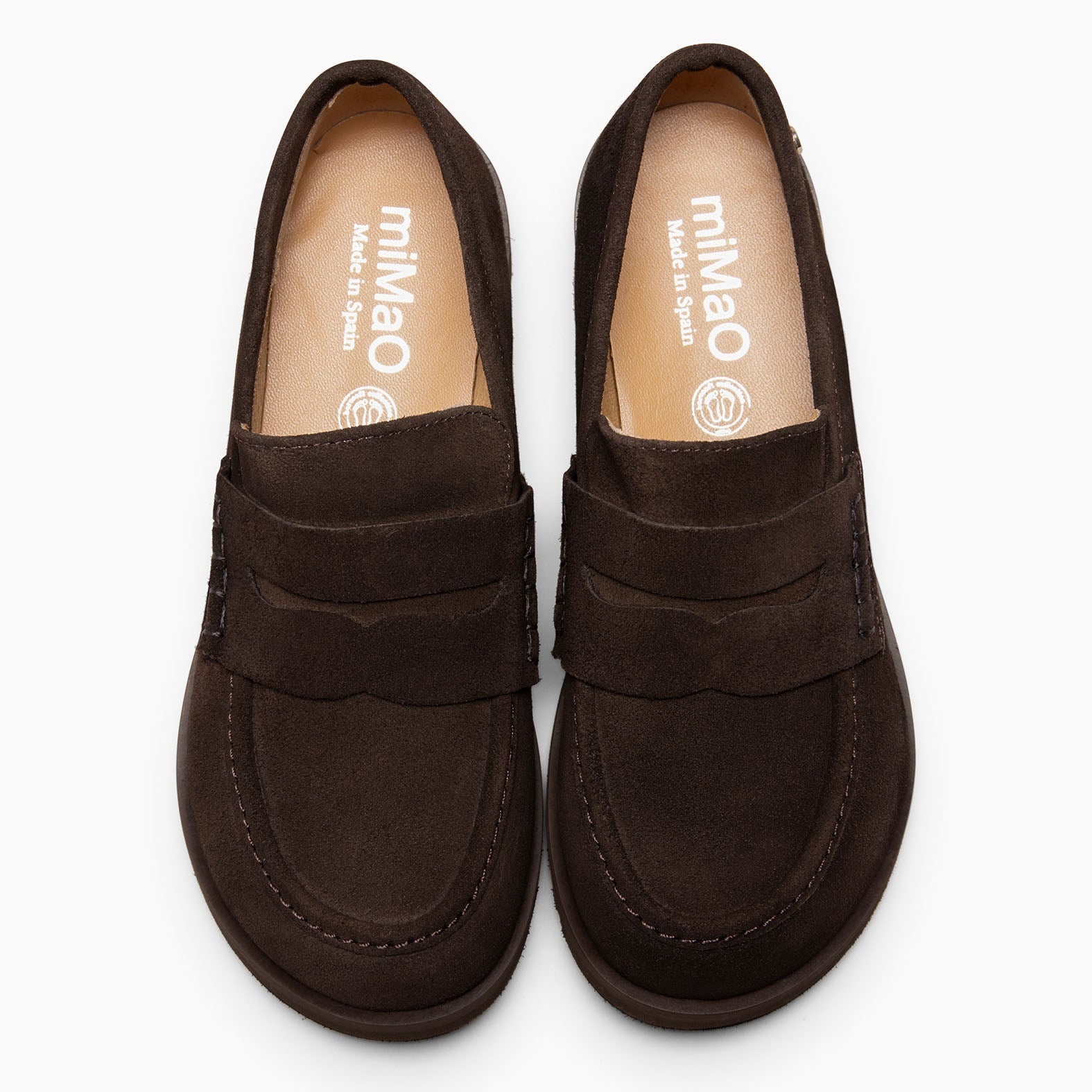 HARVARD - Mocasines planos de piel MARRON
