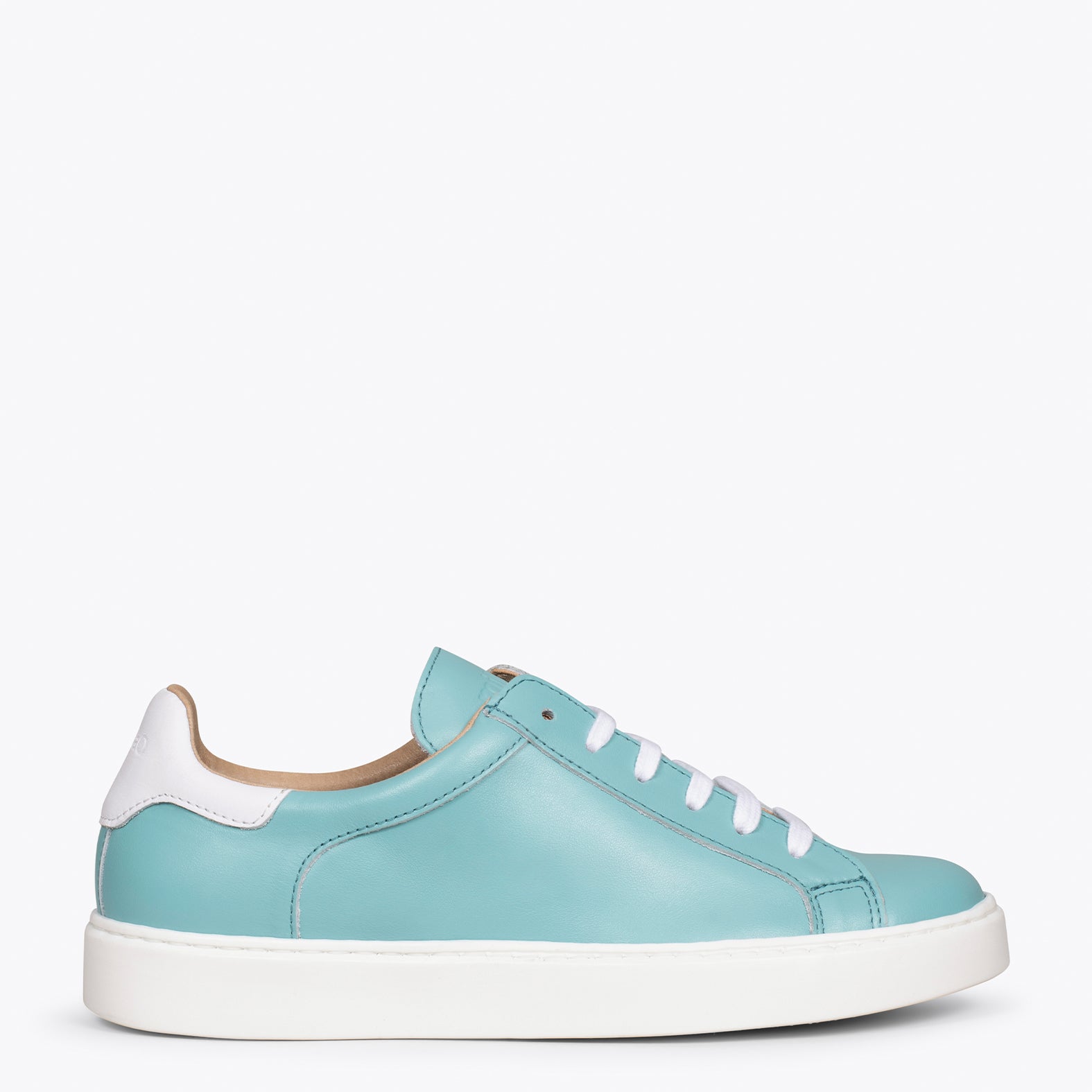 SNEAKER - Zapatillas AZULES de mujer y talonera BLANCA