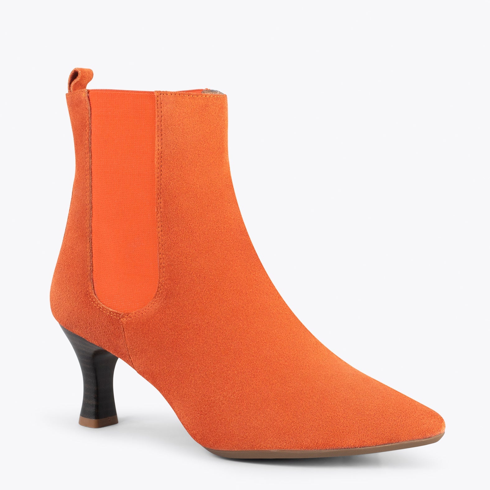 CHIC – Botines chelsea con tacón NARANJA