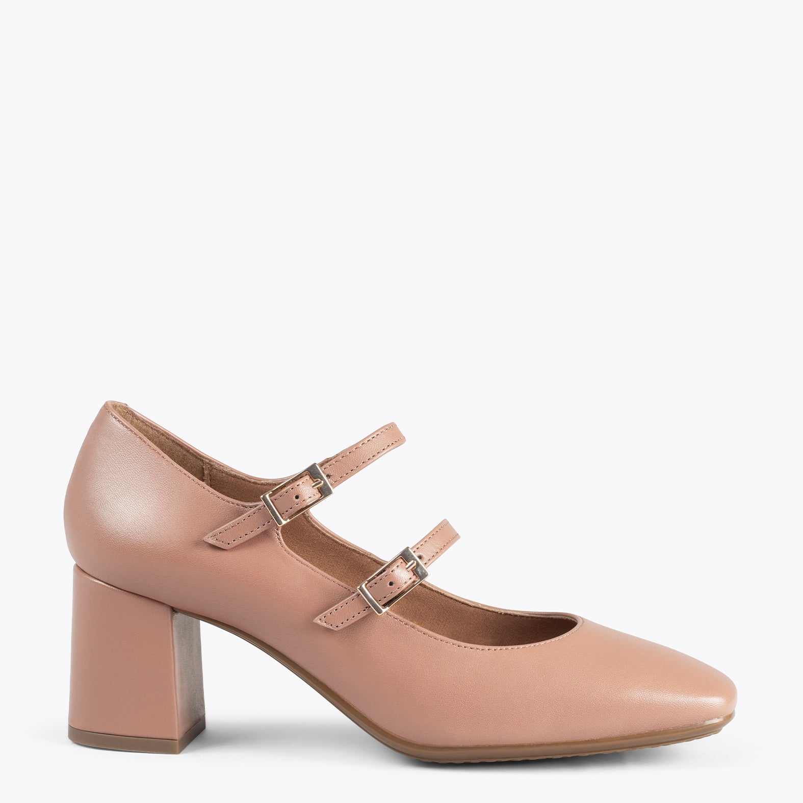 FEBRIS – Zapatos de napa con tiras NUDE