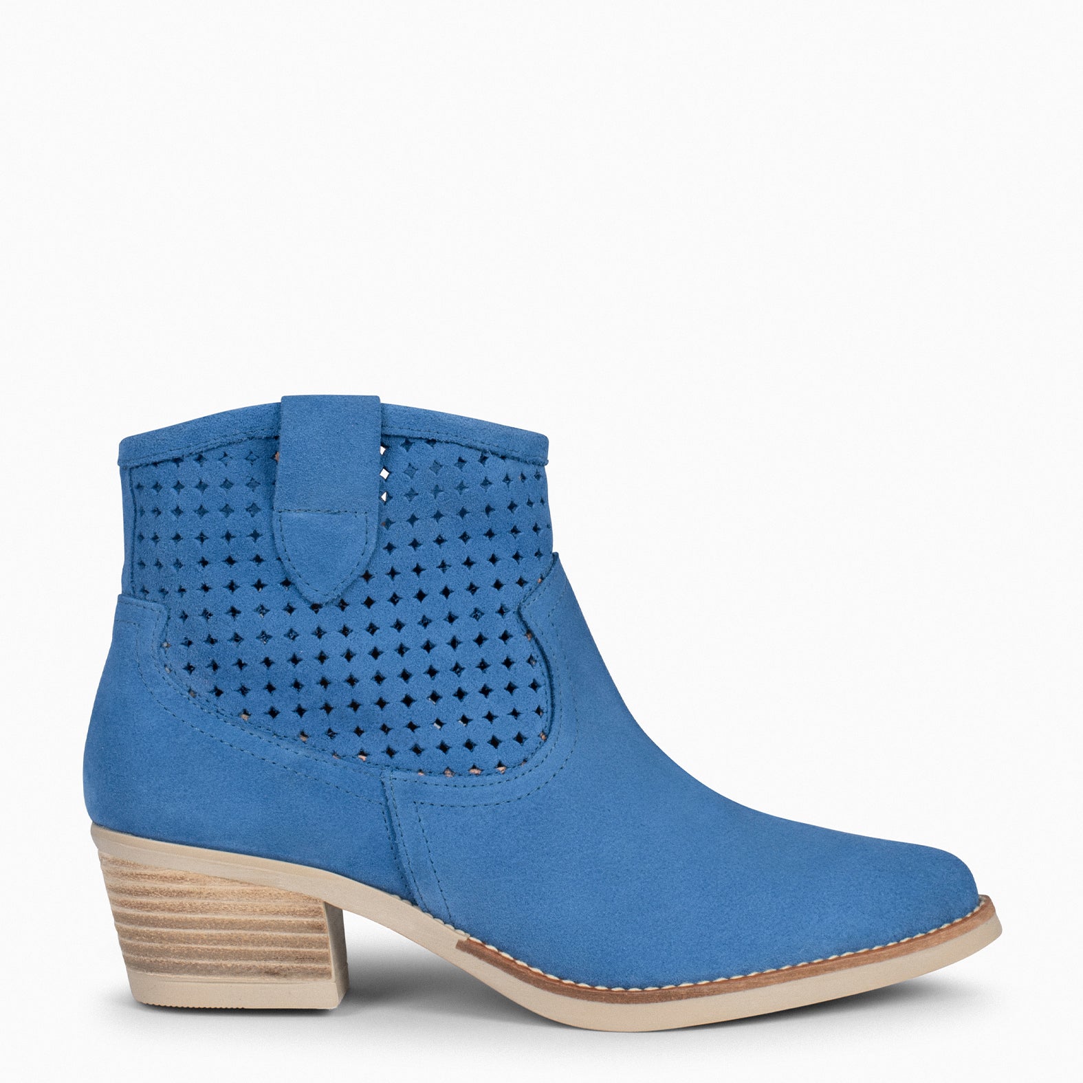HOUSTON – Botines cowboy con tacón AZUL