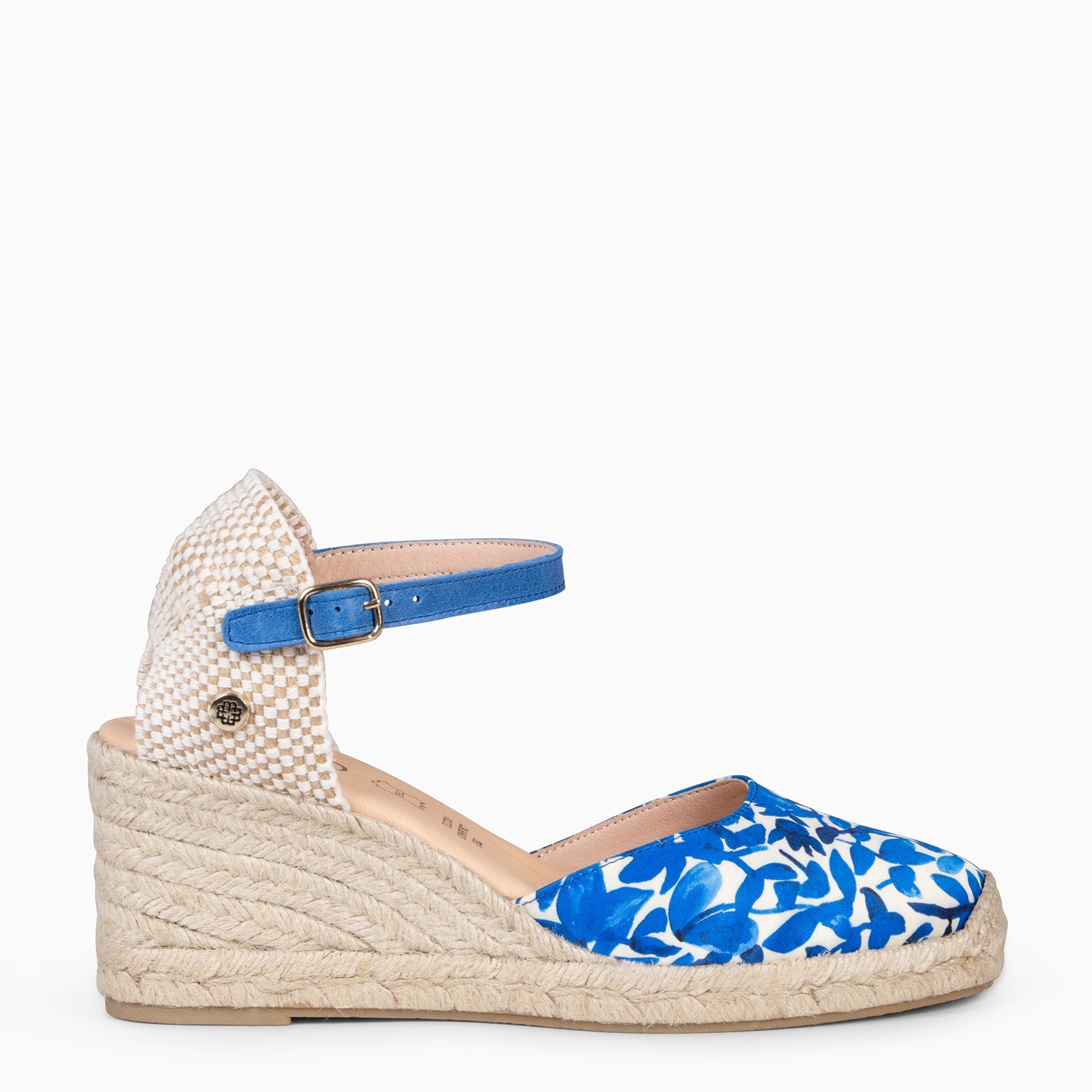 JAMAICA - Cuñas de esparto con estampado de flores AZUL