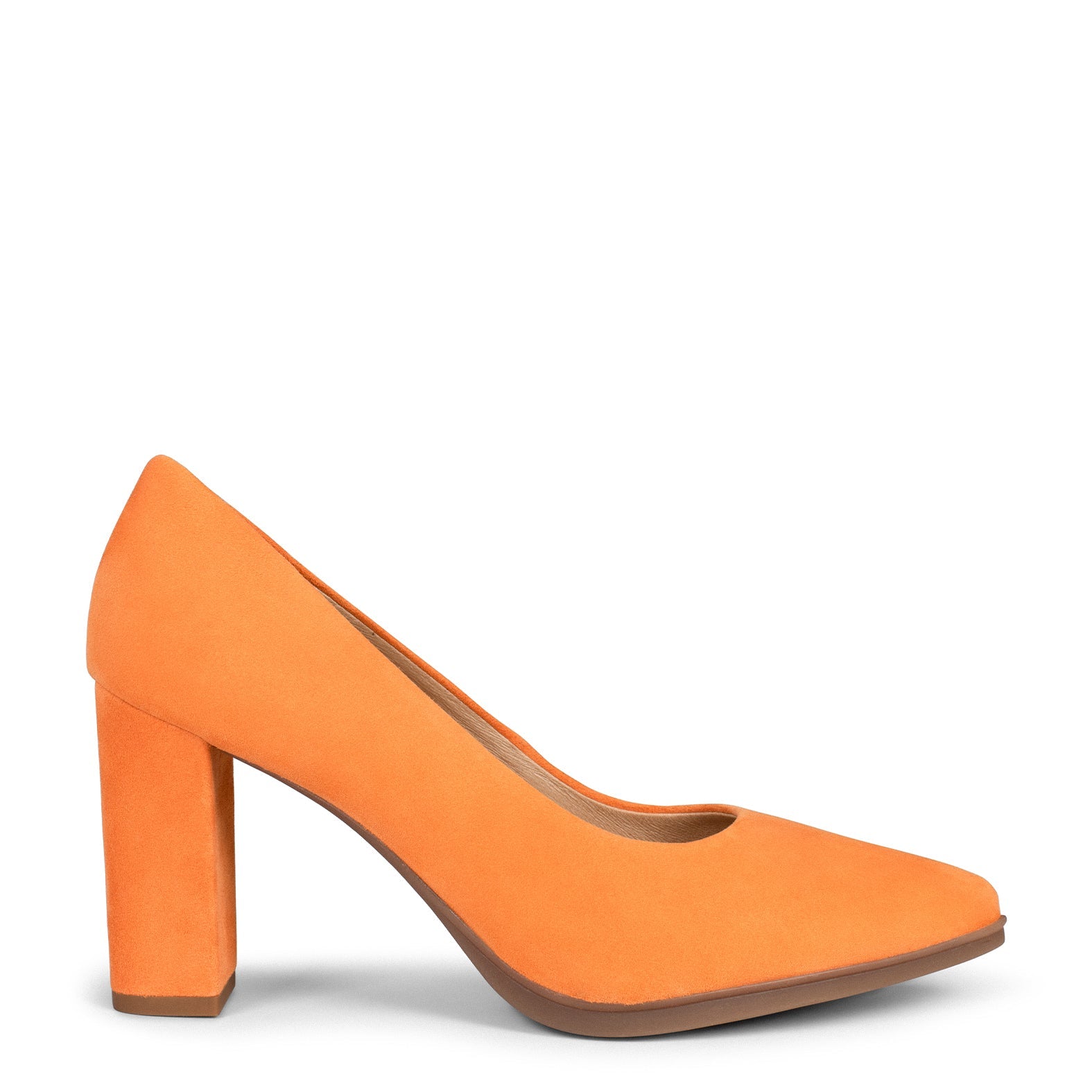 URBAN - Zapatos de tacón alto de ante NARANJA