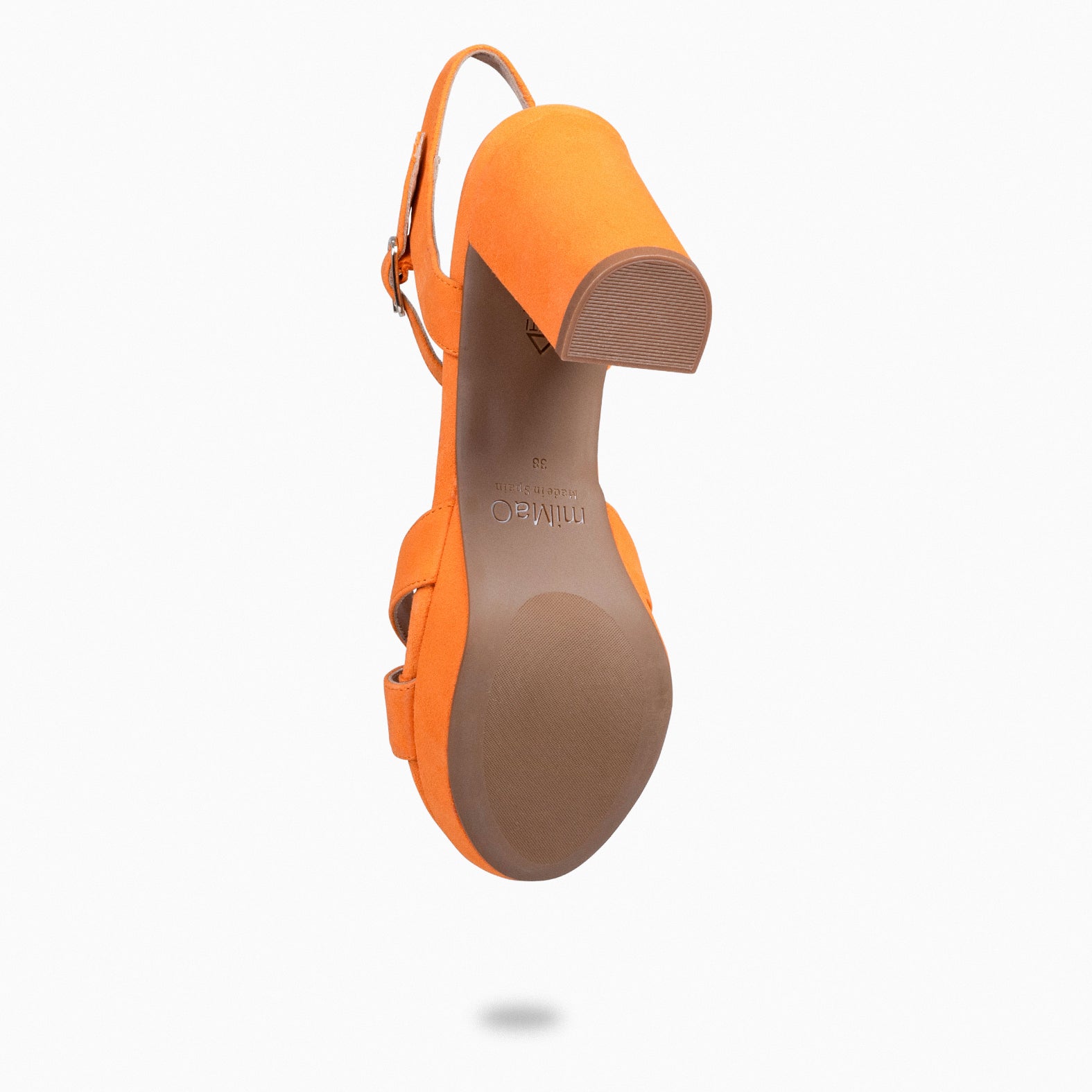 PARIS - Sandalias de fiesta con tacón alto y plataforma NARANJA