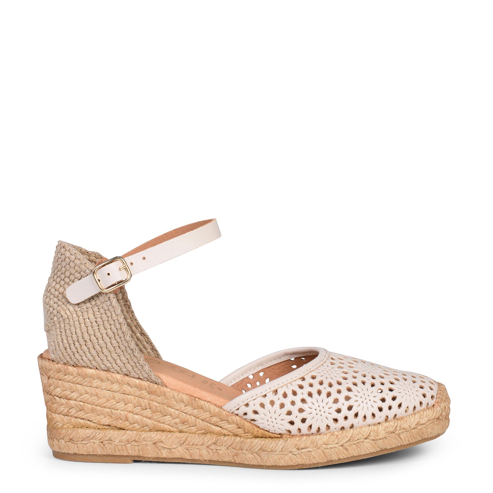 MALDIVAS - Cuñas de Esparto con pala de Napa BEIGE
