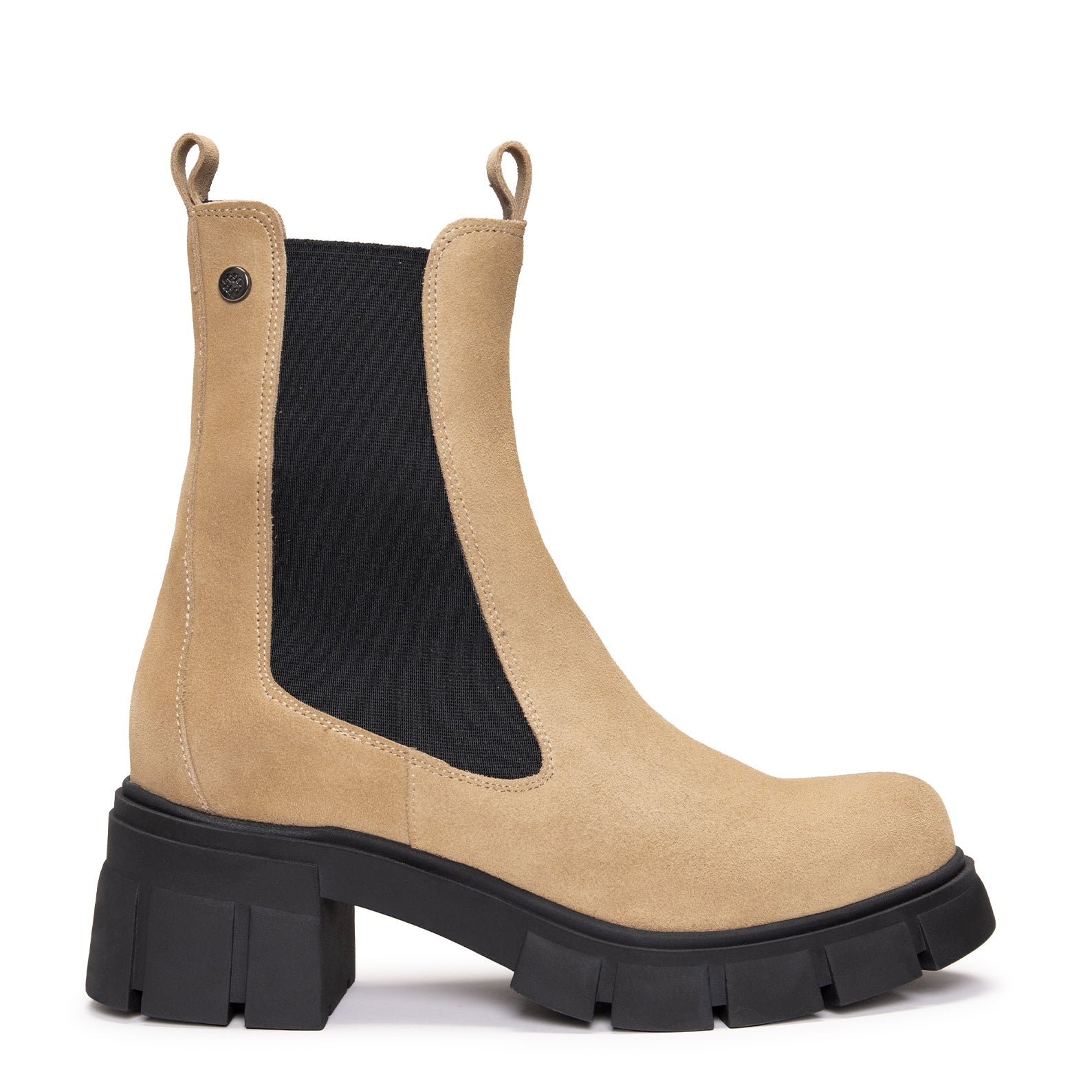 LUCIA - Botines Chelsea con plataforma BEIGE