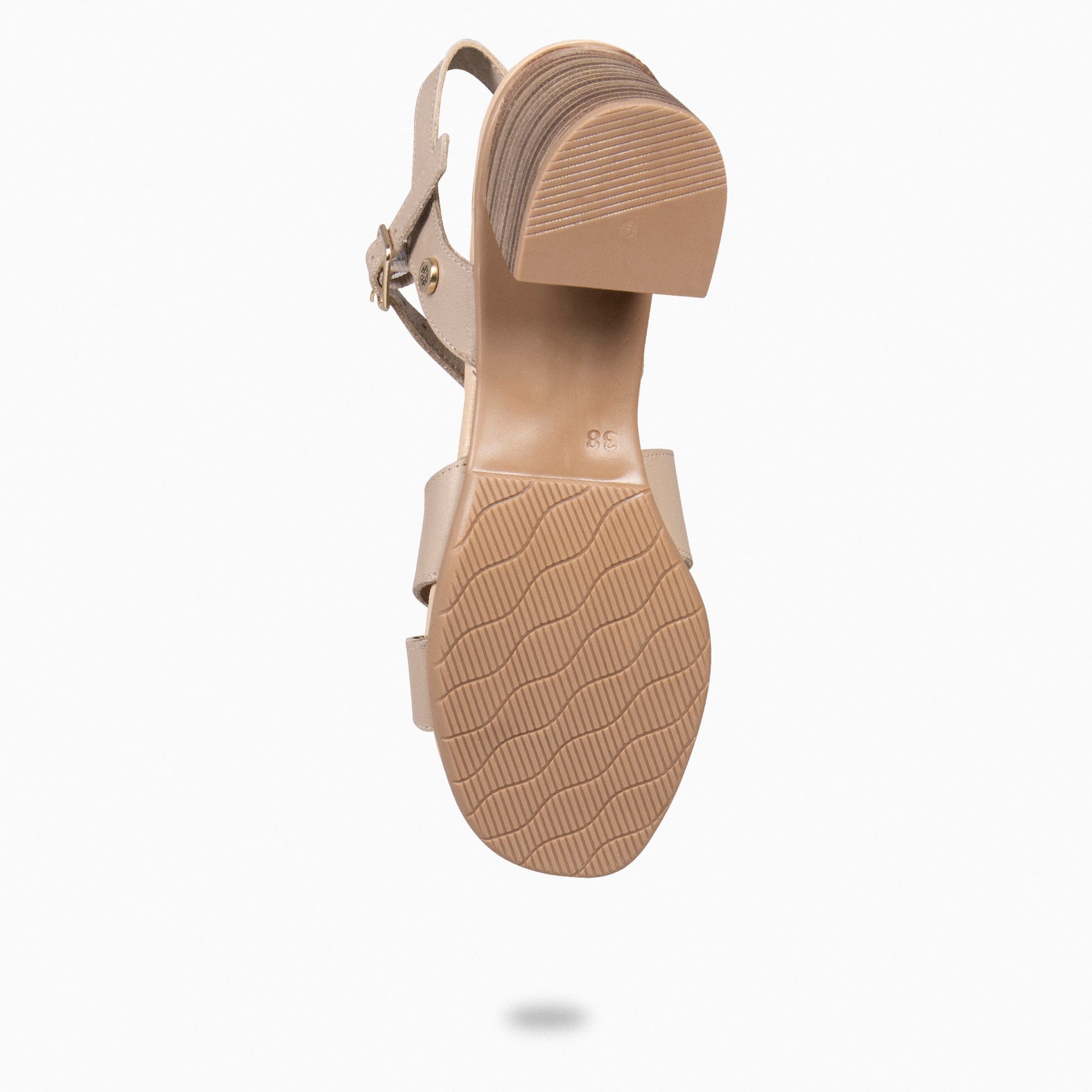 ESTRELLA - Sandalias tacón Ancho BEIGE