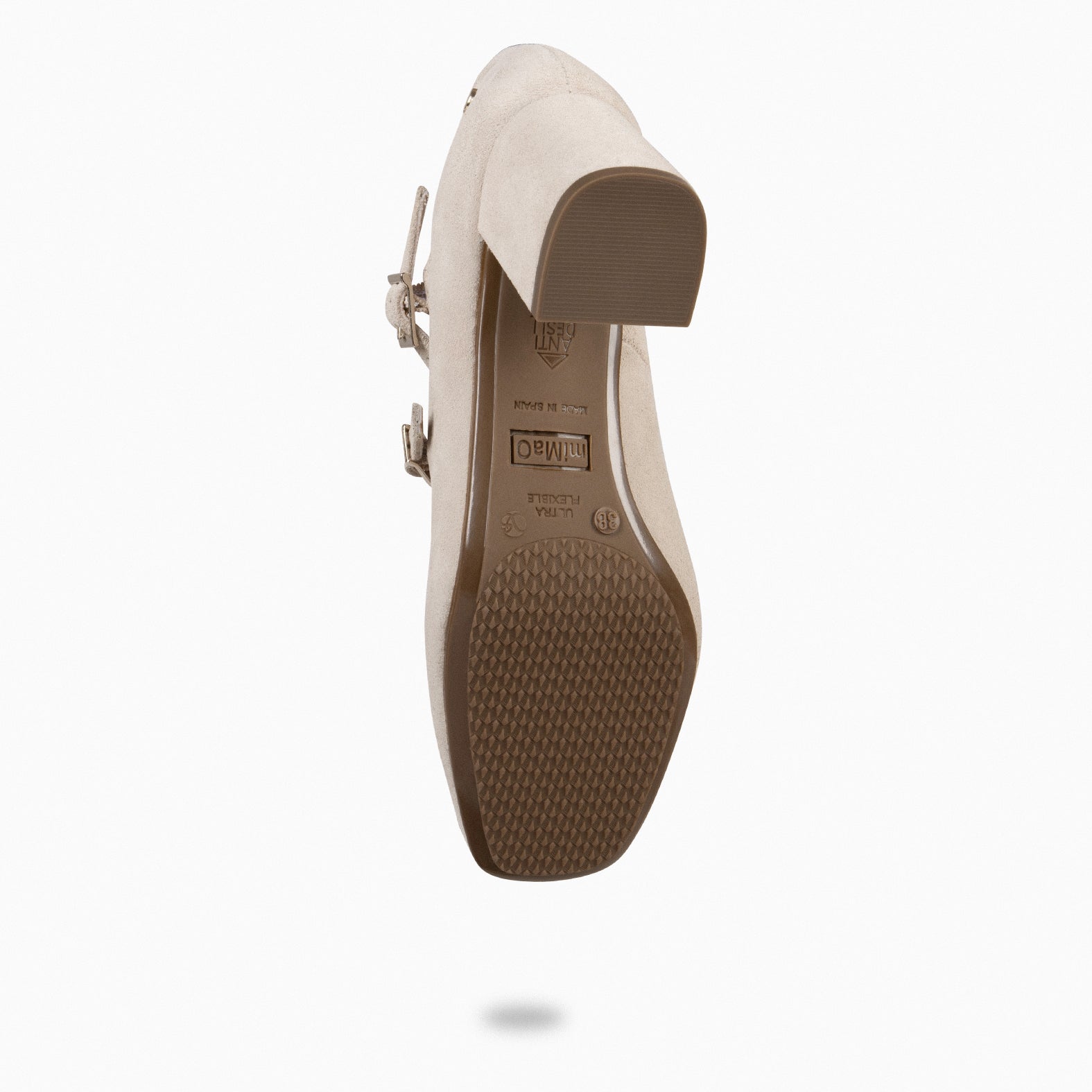 FEBRIS - Zapatos de serraje con pulsera BEIGE