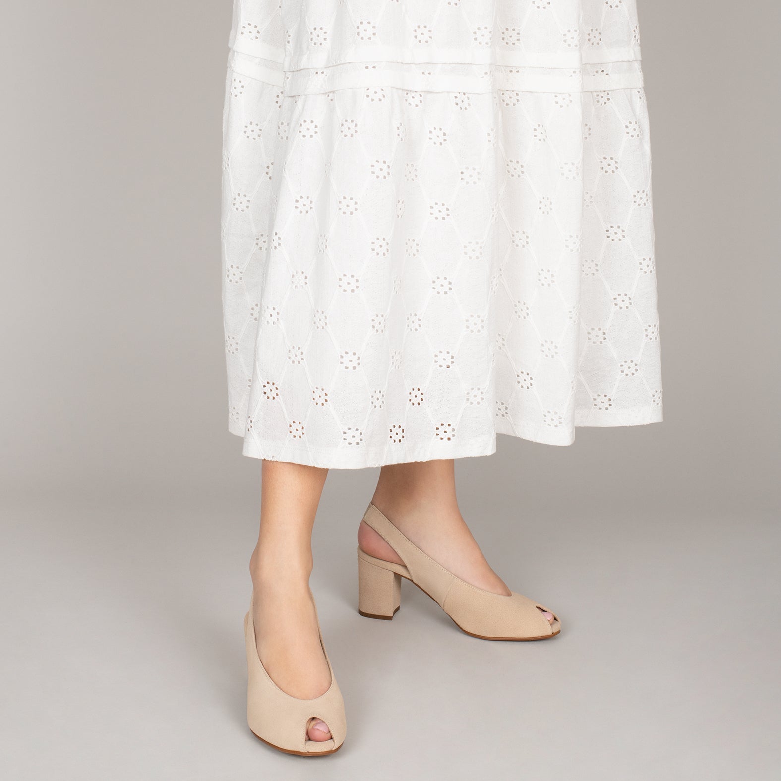 WOMAN - Zapatos destalonados peep-toe BEIGE