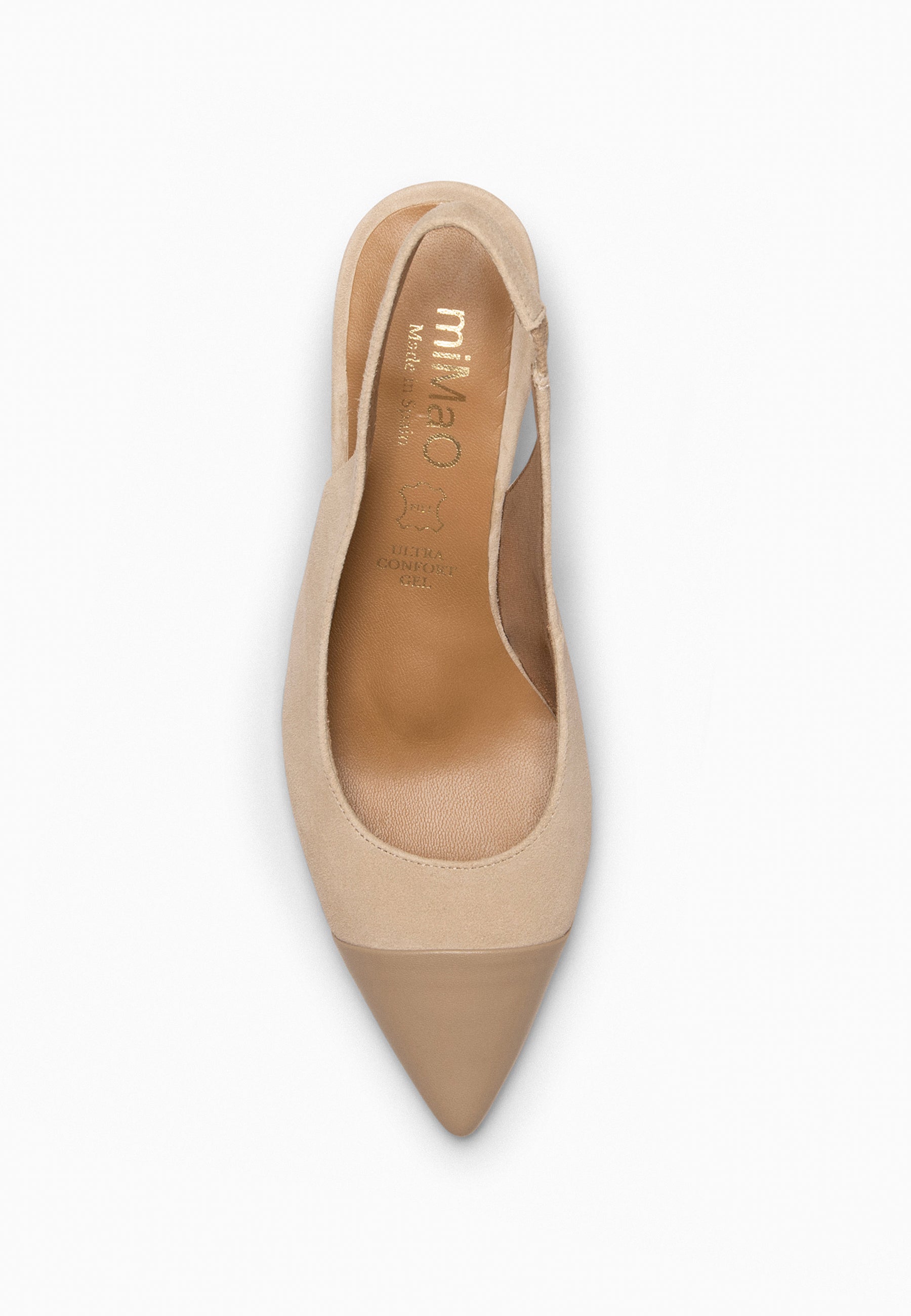 DIANA - Zapato con puntera afilada bicolor BEIGE