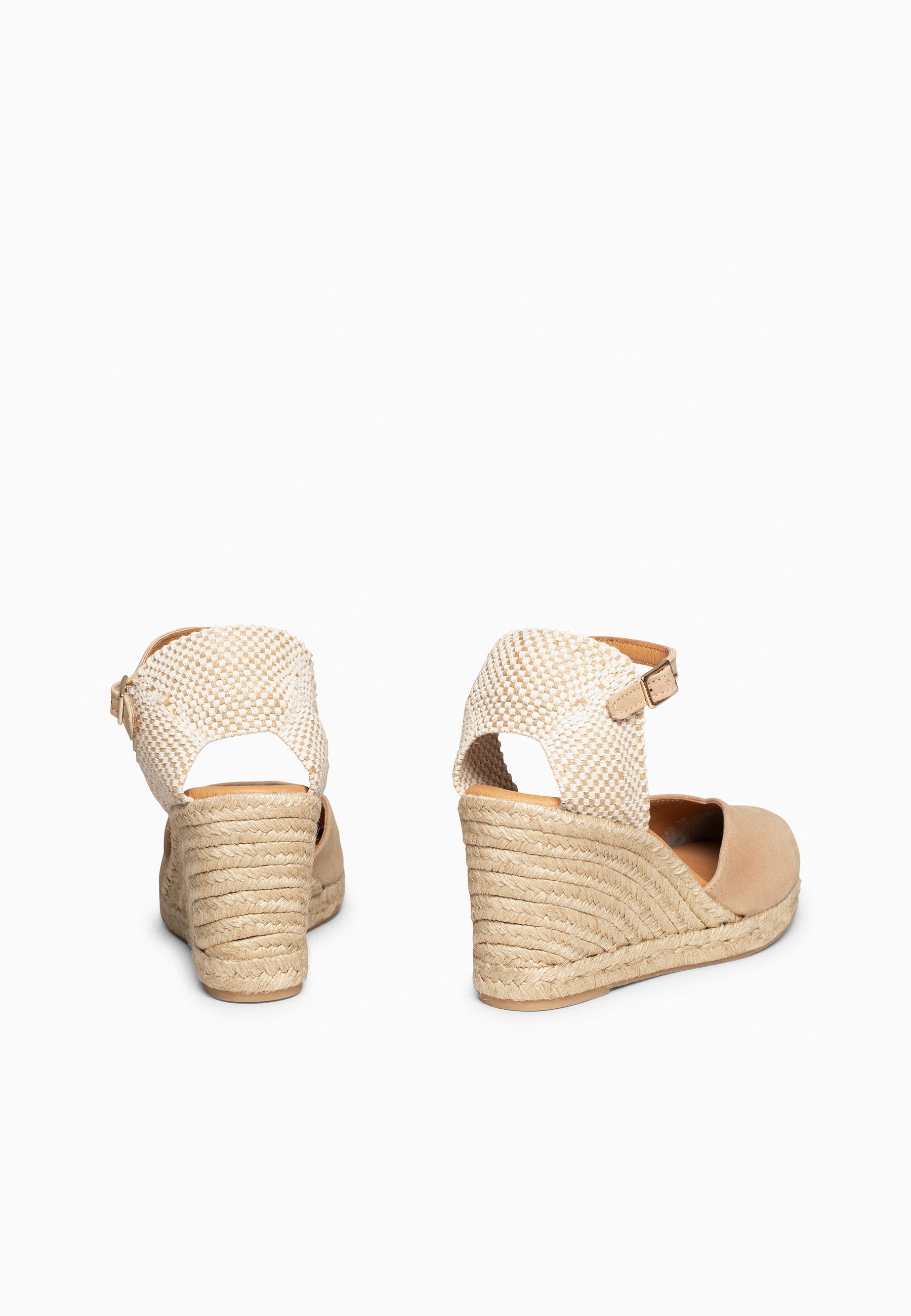 NERJA - Cuñas altas de esparto BEIGE