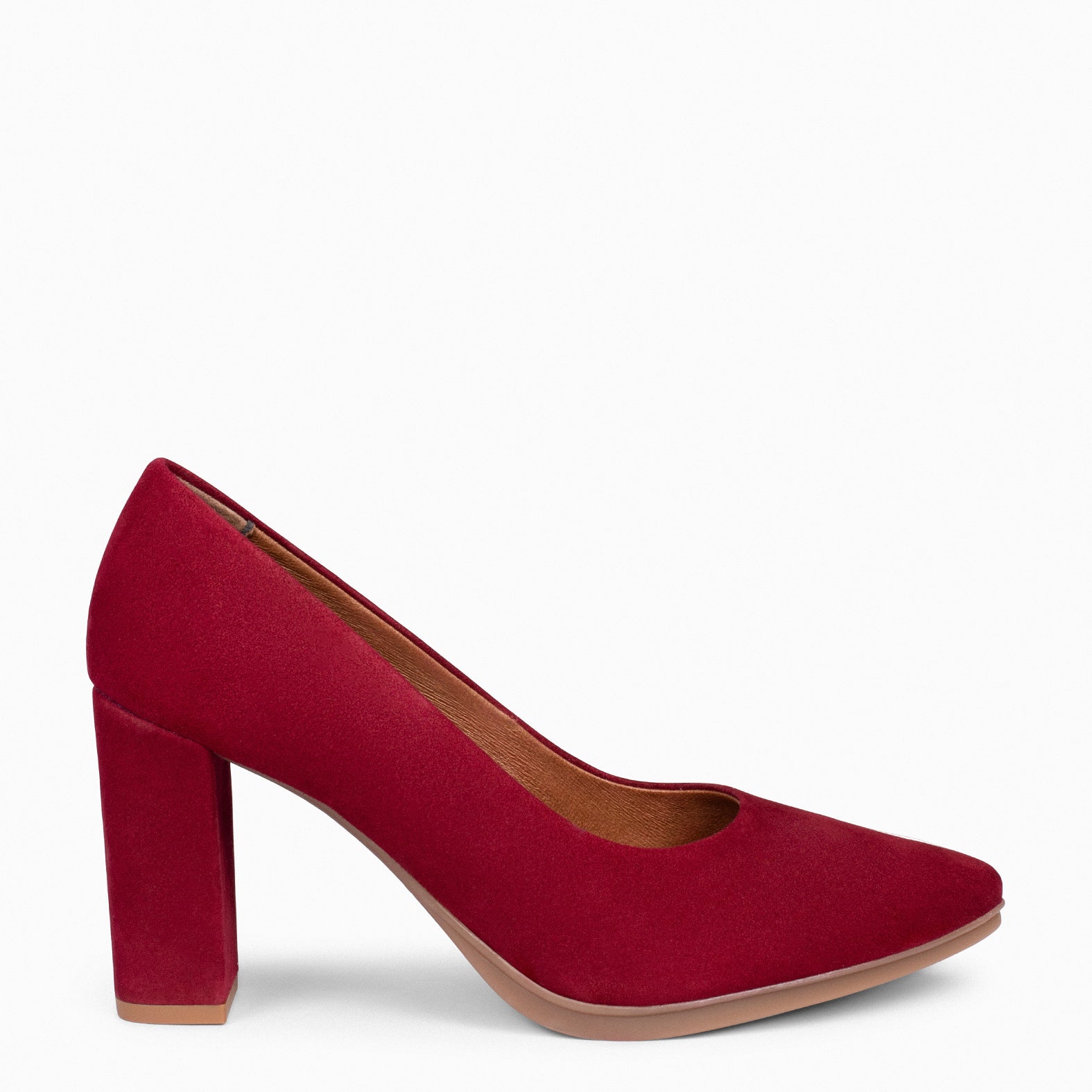 URBAN - Zapatos de tacón alto de ante en BURDEOS