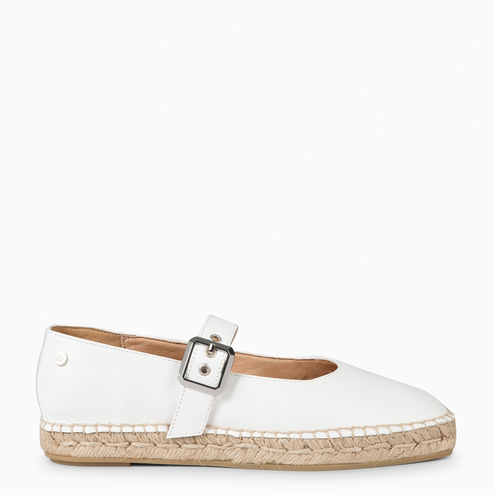 IDOIA - ZAPATO PLANO DE ESPARTO BLANCO