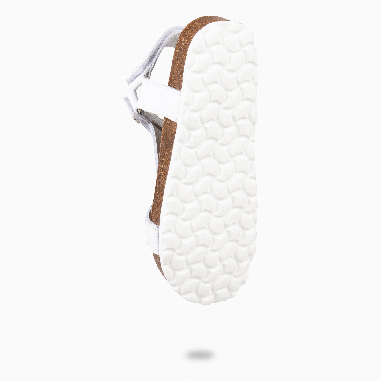 LAURA - Sandalias BIO con velcro BLANCO