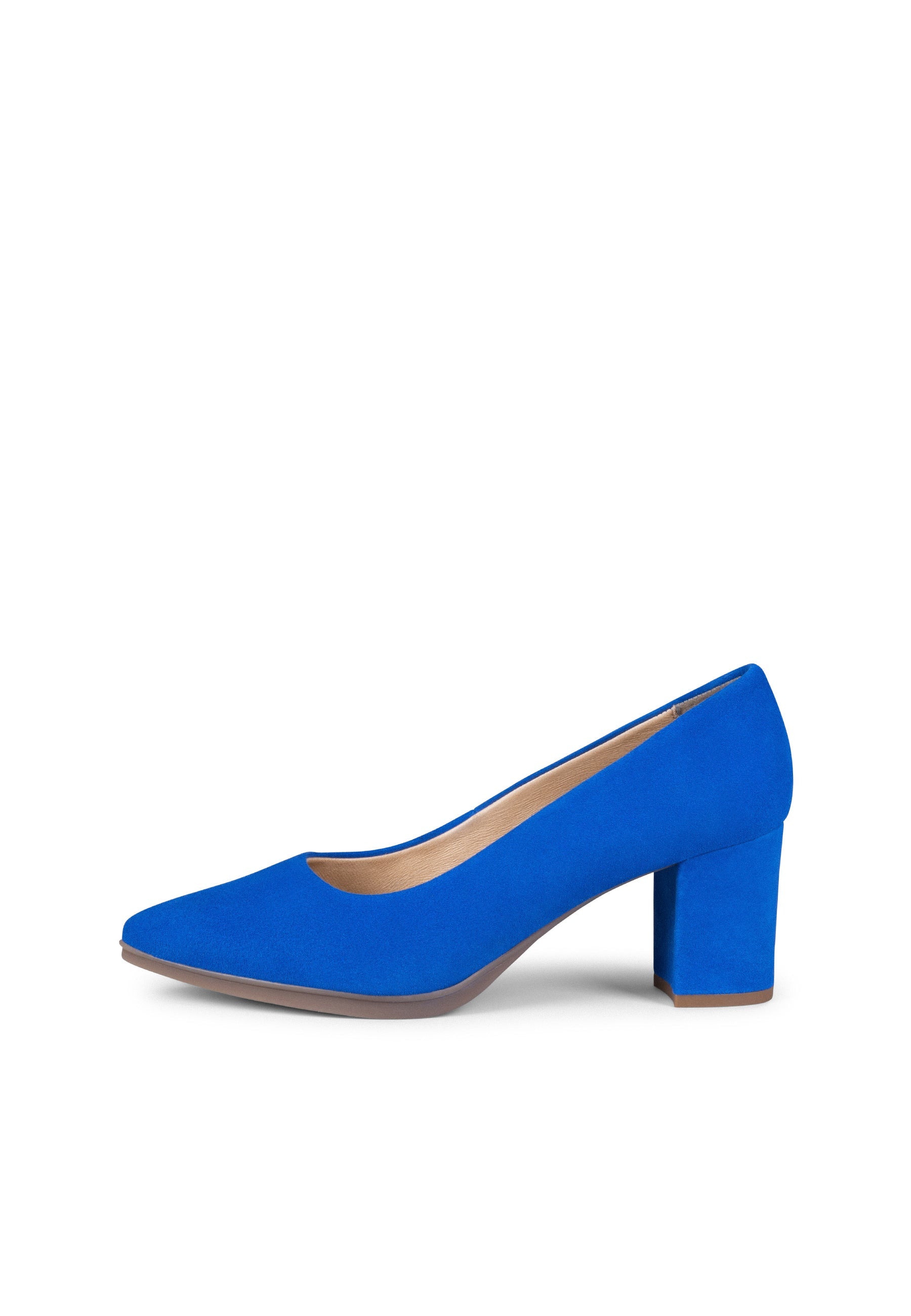 URBAN S - Zapato de tacón medio ante AZUL ELÉCTRICO