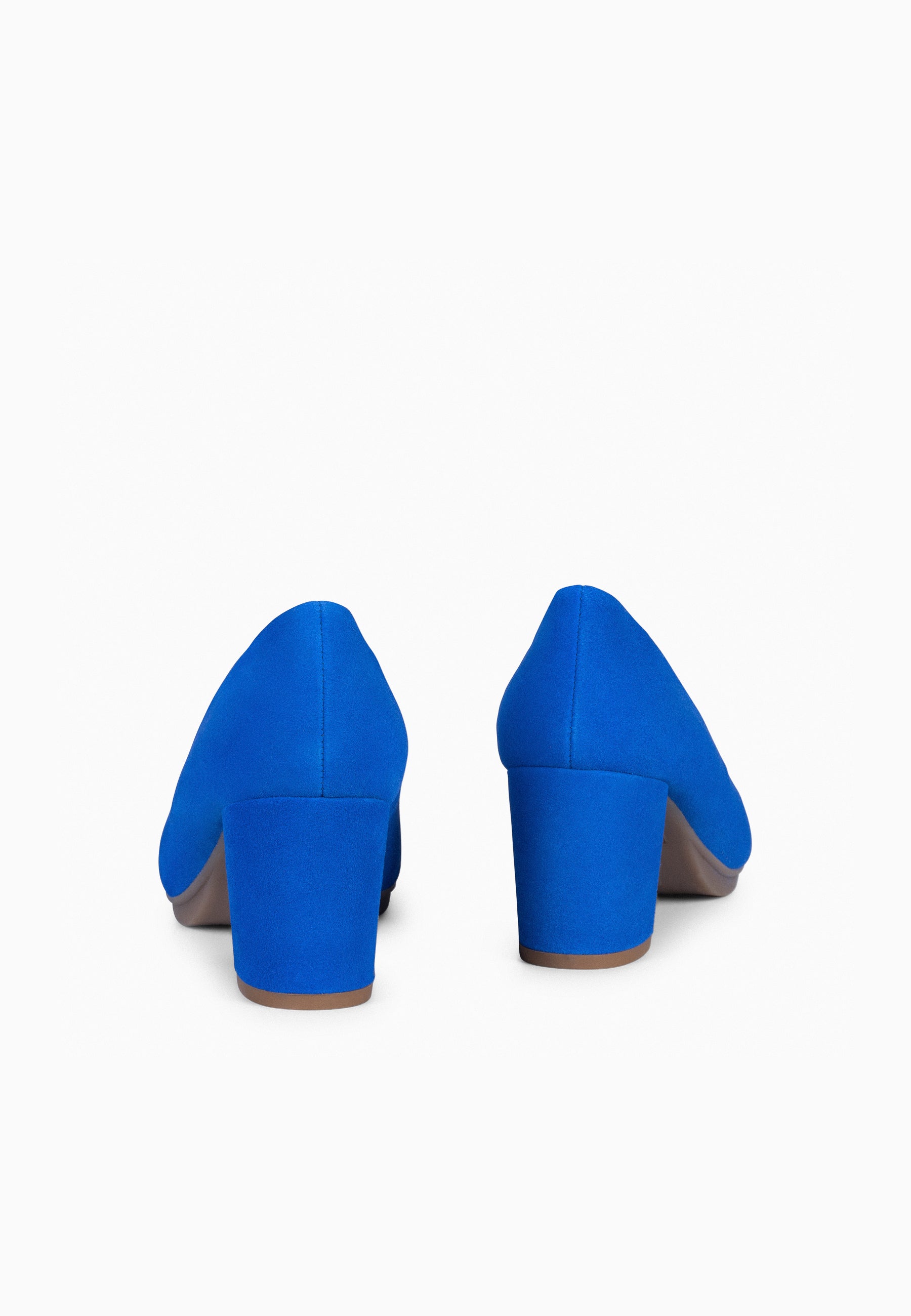 URBAN S - Zapato de tacón medio ante AZUL ELÉCTRICO