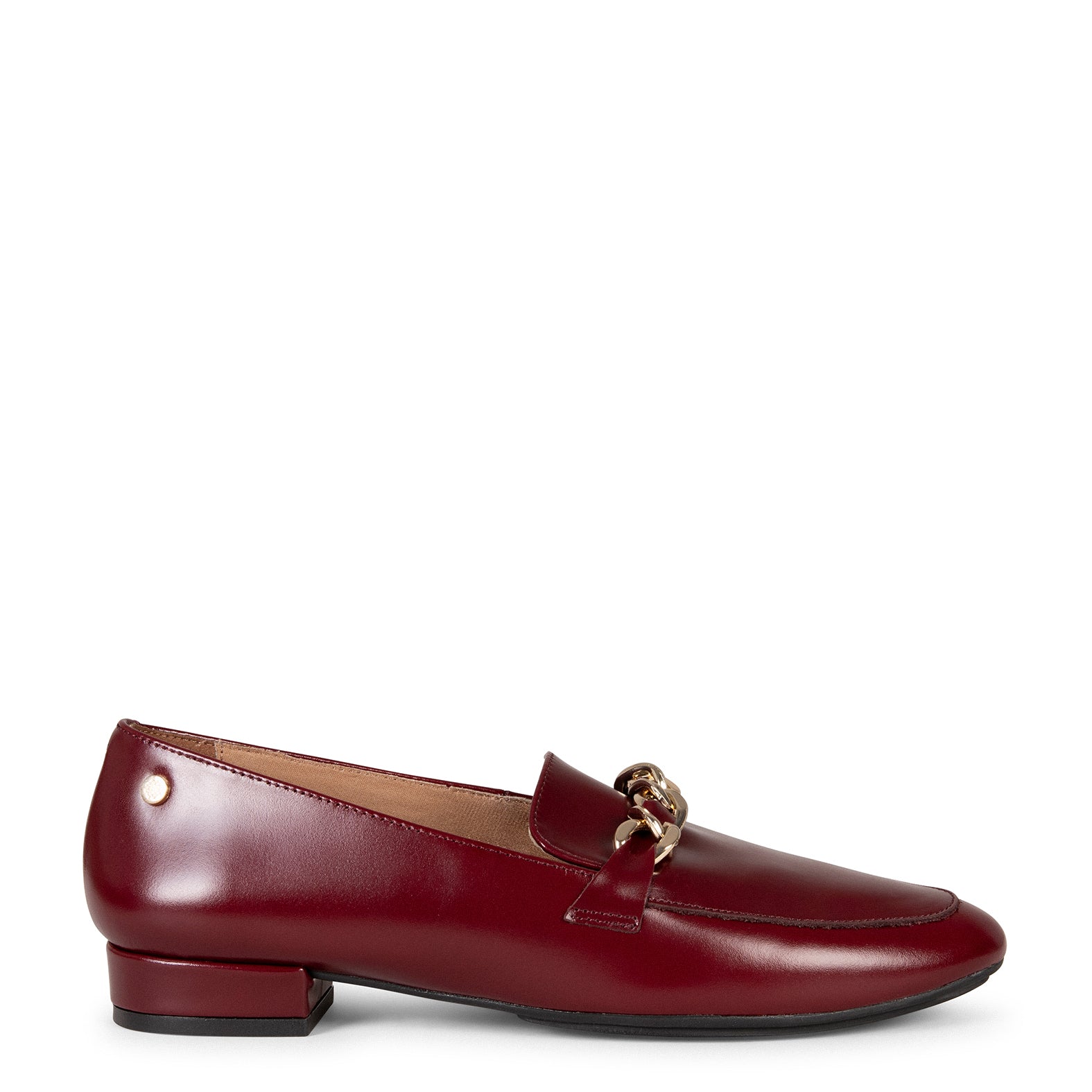 CHAIN - Mocasines planos con adorno metalizado BURDEOS