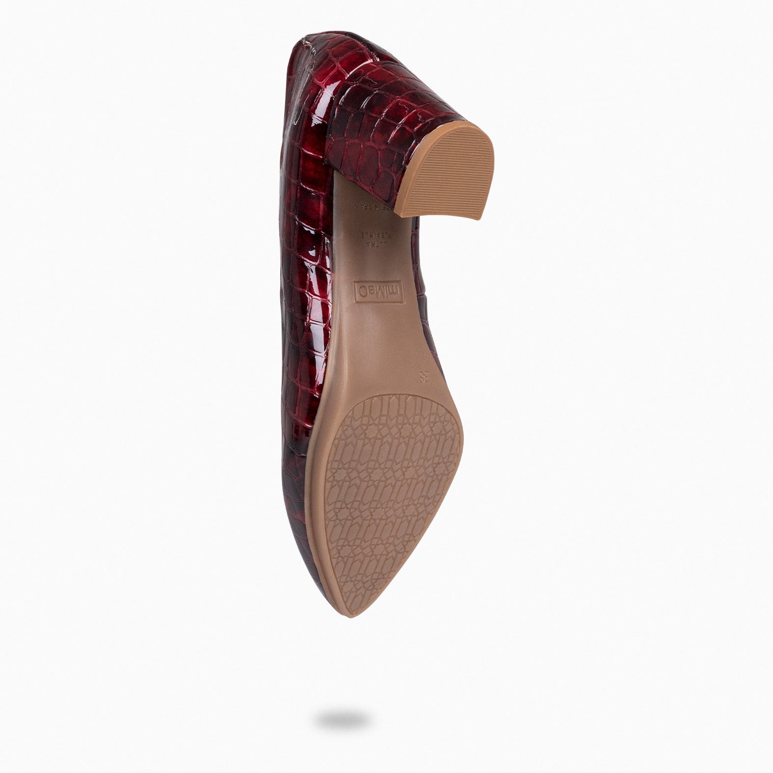 URBAN S COCO – Zapatos de tacón con textura de cocodrilo BURDEOS