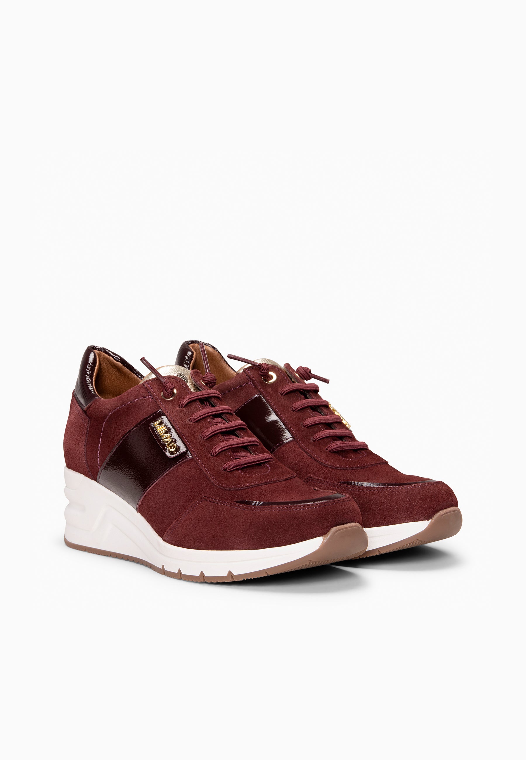 PAU - Zapatillas con cuña BURDEOS