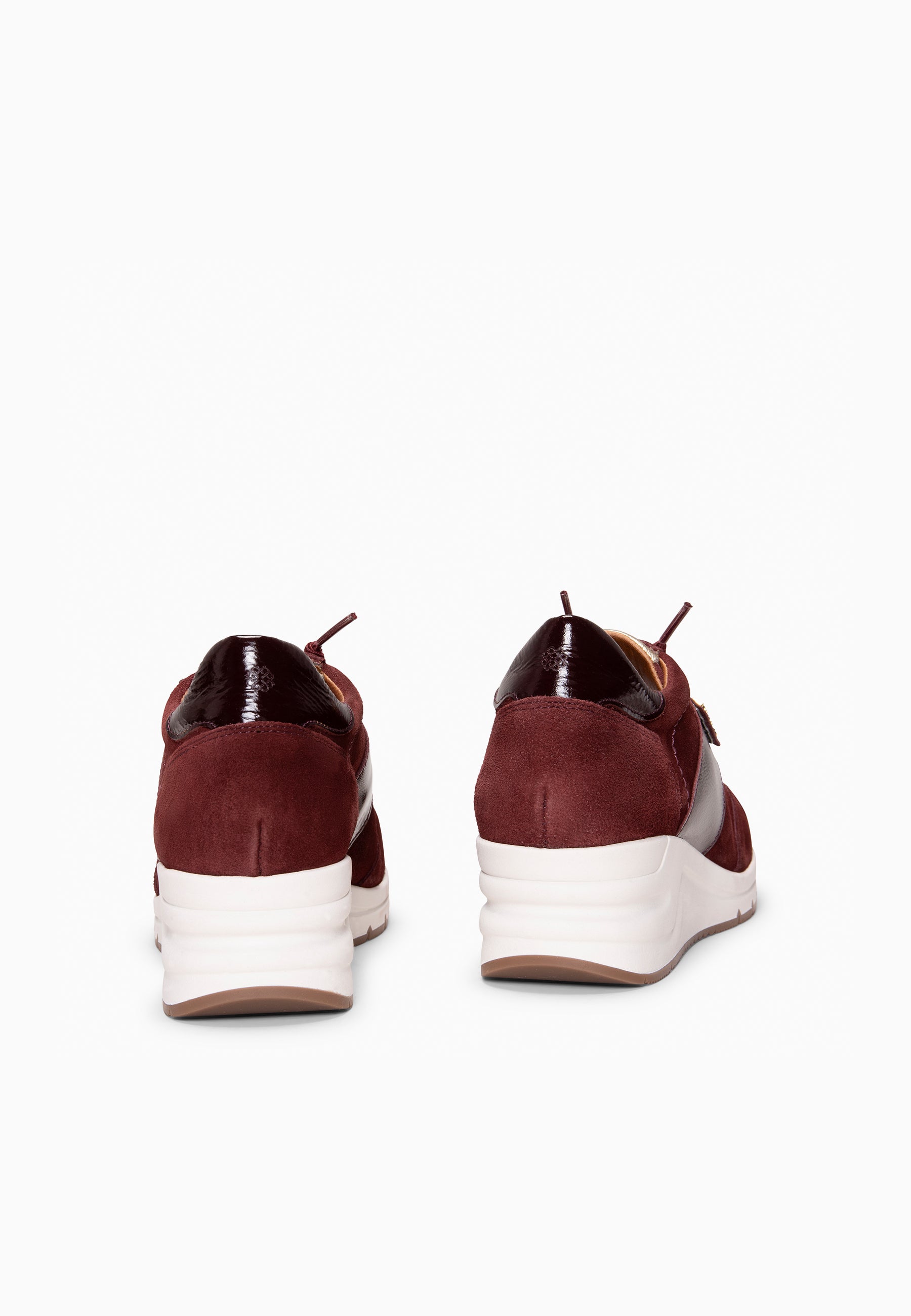 PAU - Zapatillas con cuña BURDEOS
