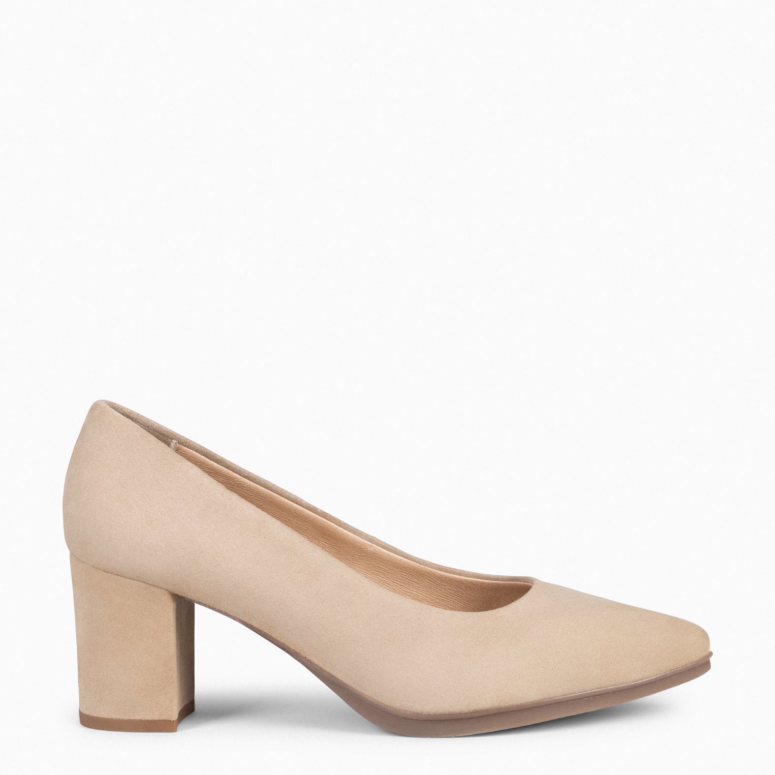 URBAN S - Zapato de tacón medio ante BEIGE