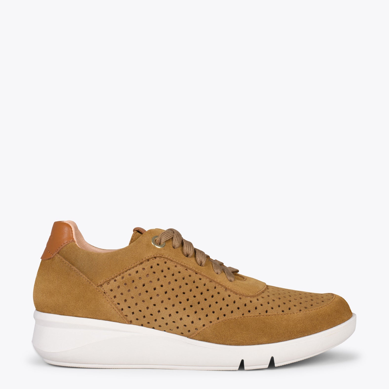 BLUCHER DEPORTIVO - Zapatillas con cuña para mujer CAMEL