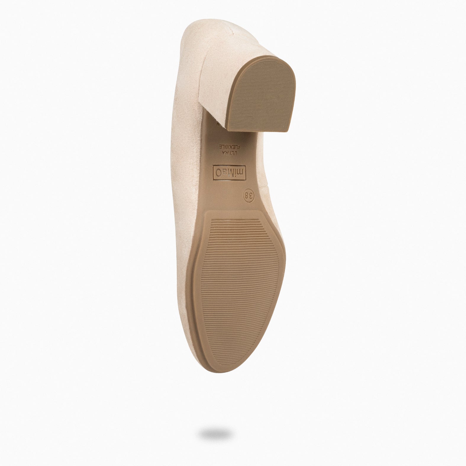 URBAN REDONDO - Zapatos de tacón bajo de ante BEIGE