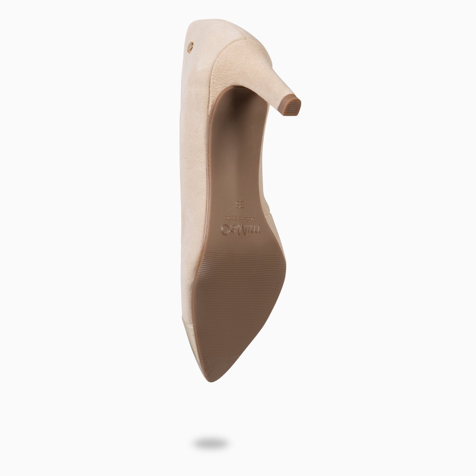 LILLY S - Zapato de tacón con puntera bicolor CAMEL ORO