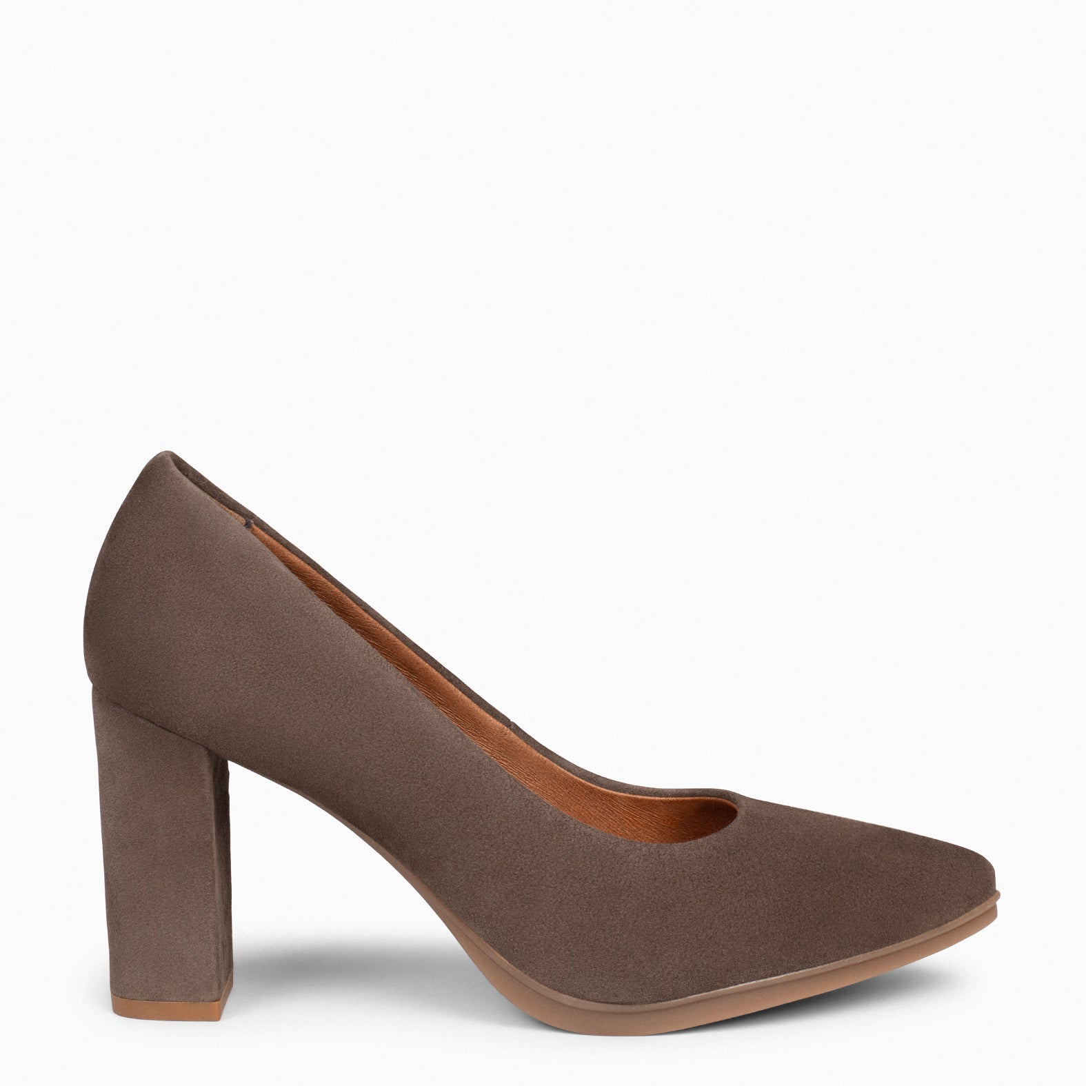 URBAN - Zapatos de tacón alto de ante MARRON