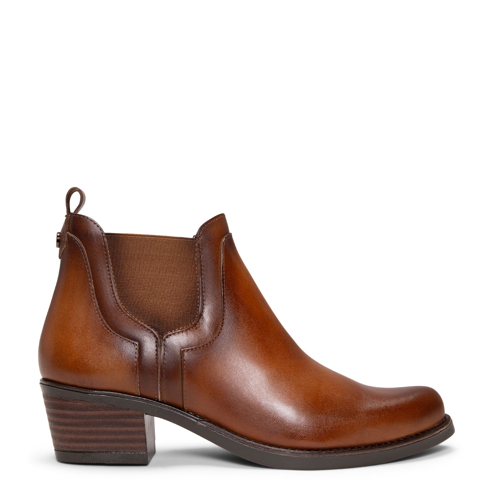 BILLY - Botines de tacón tipo Chelsea CAMEL