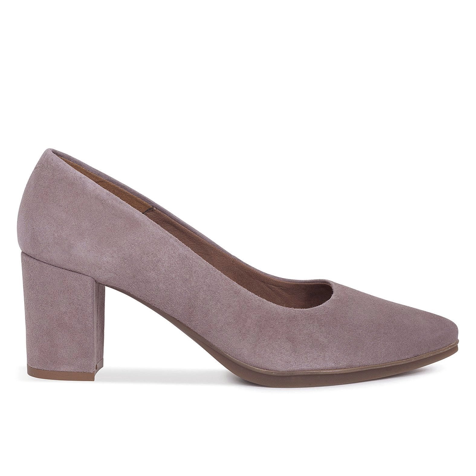 URBAN S - Zapatos mujer tacón ancho GRIS MALVA