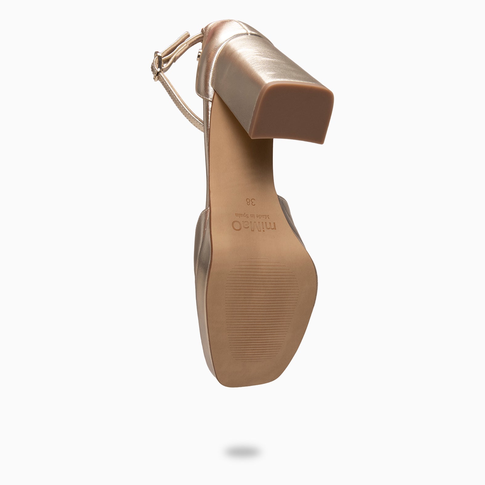 MEGAN - Zapatos con tacón ancho y plataforma PLATINO