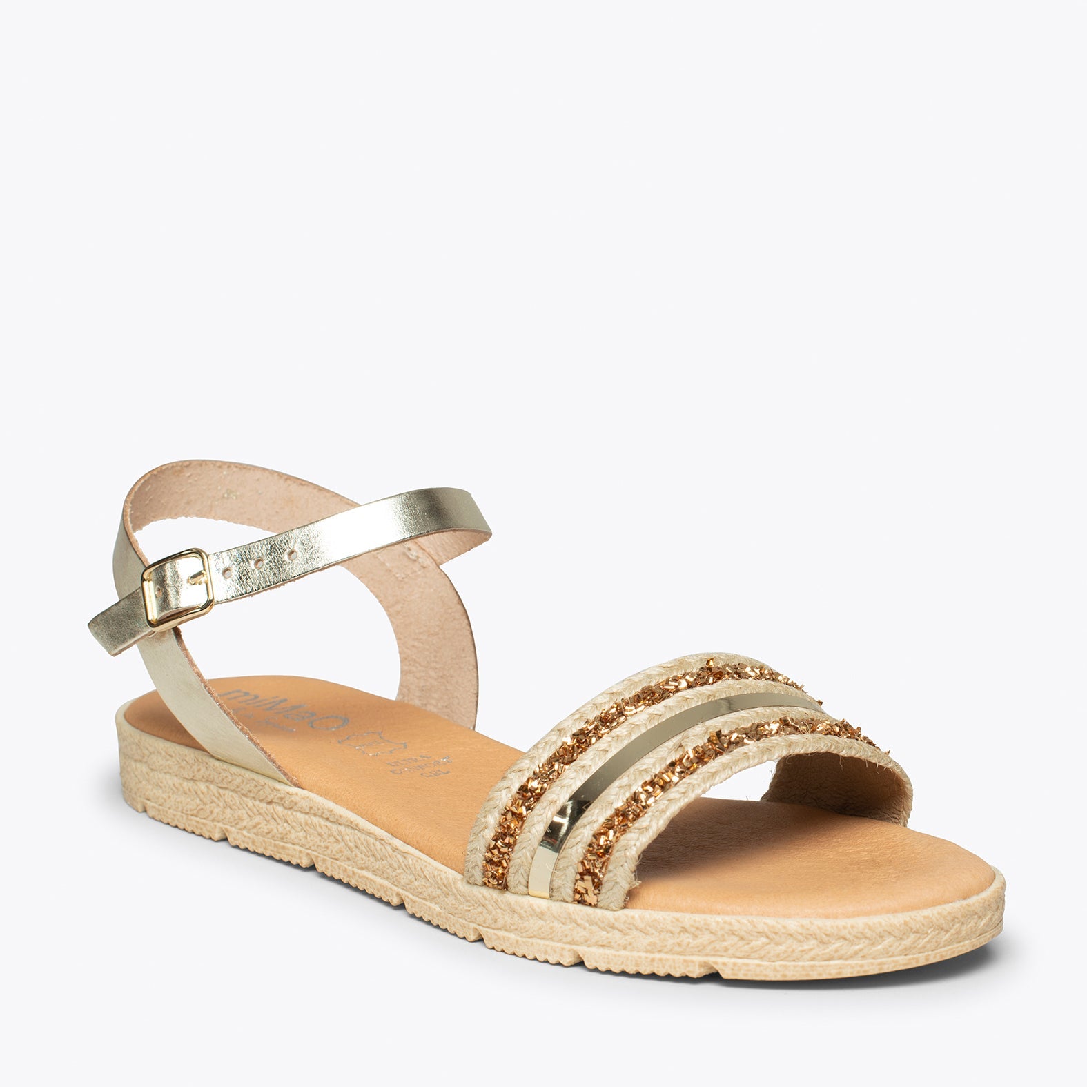 STAR Sandalia DORADA metalizada con pulsera