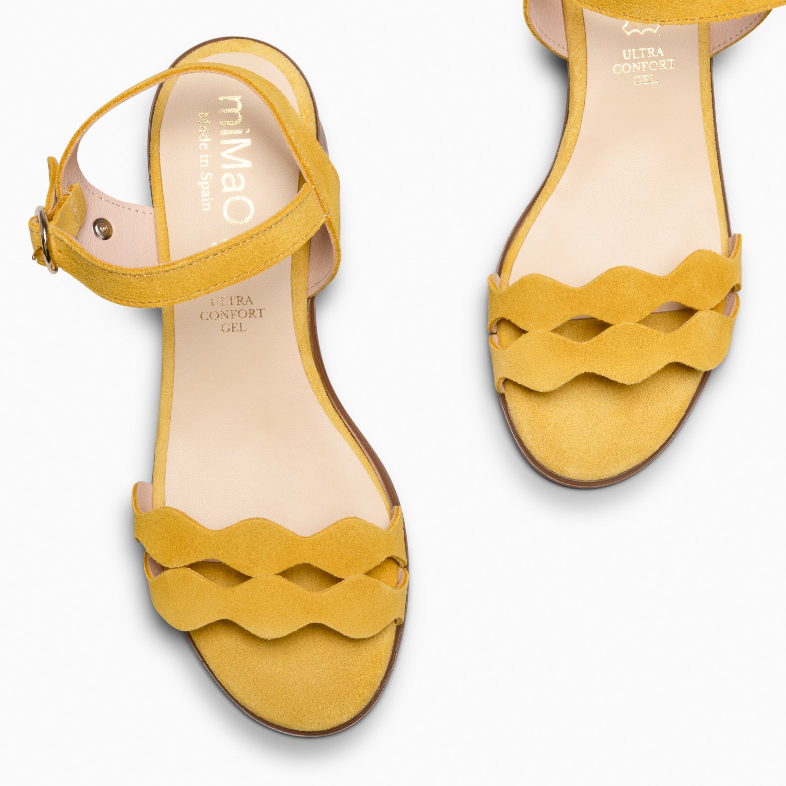 LETY - SANDALIA DE TACÓN DE VESTIR AMARILLO