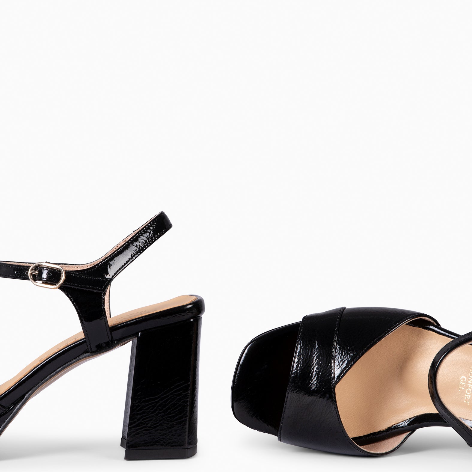 MICHELLE - ZAPATOS DE MUJER DE TACÓN ANCHO NEGRO