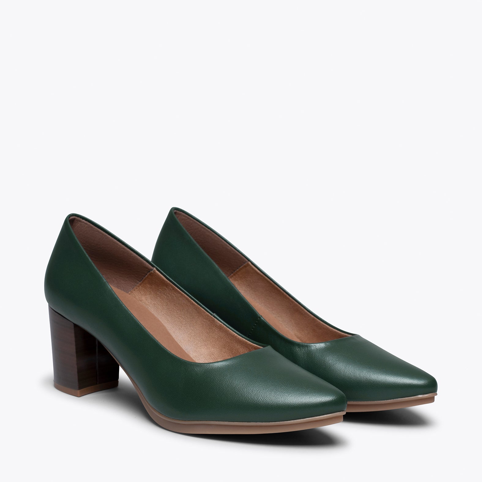 URBAN S SALON - Zapato VERDE con tacón madera
