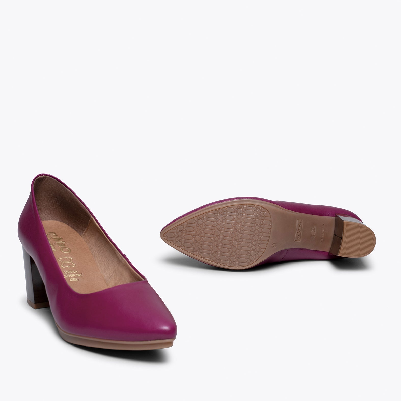 URBAN S SALON - Zapato MORADO con tacón madera